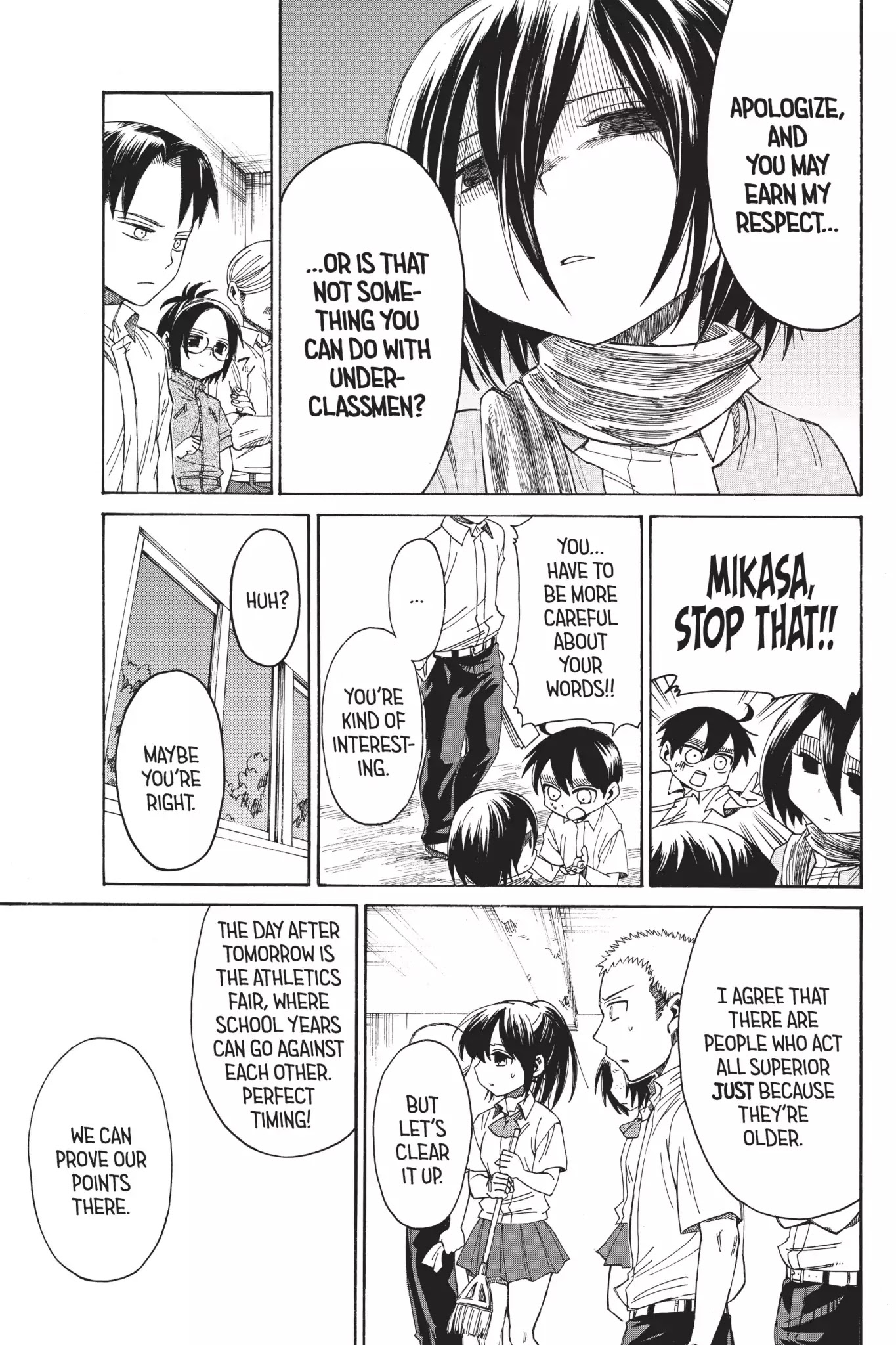 Attack on Titan: Junior High Chapter 14 page 15 - Chapter 14: Vol.1 14th Period: No, I Am Not Beneath You
