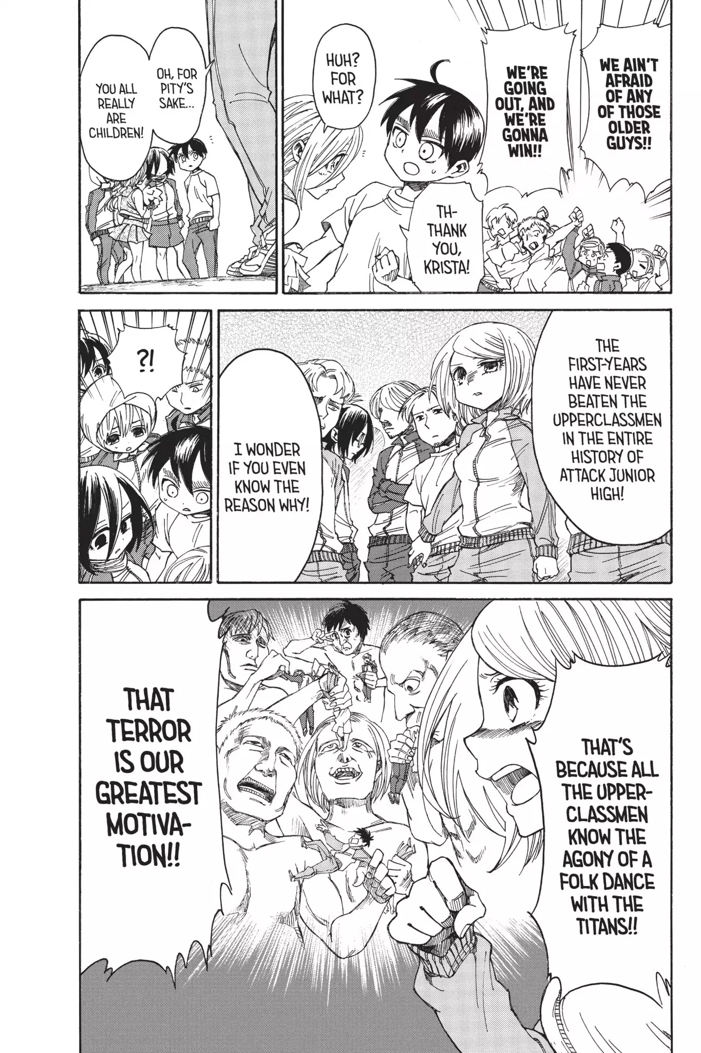 Attack on Titan: Junior High Chapter 15 page 4 - Chapter 15: Vol.1 15th Period: Upperclassmen Are Seriously Scary