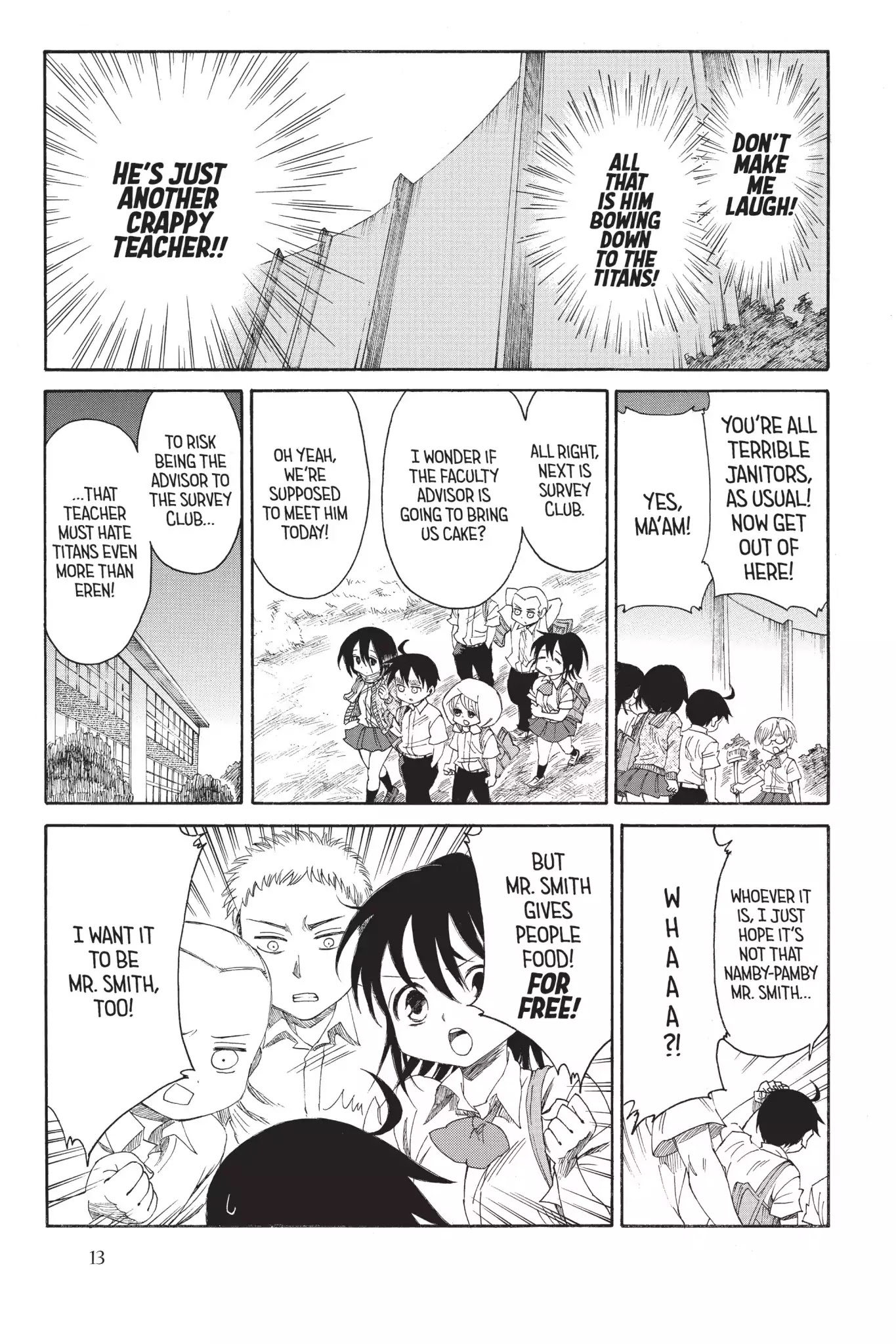 Attack on Titan: Junior High Chapter 17 page 14 - Chapter 17: Vol.2 17th Period: Trash Teacher