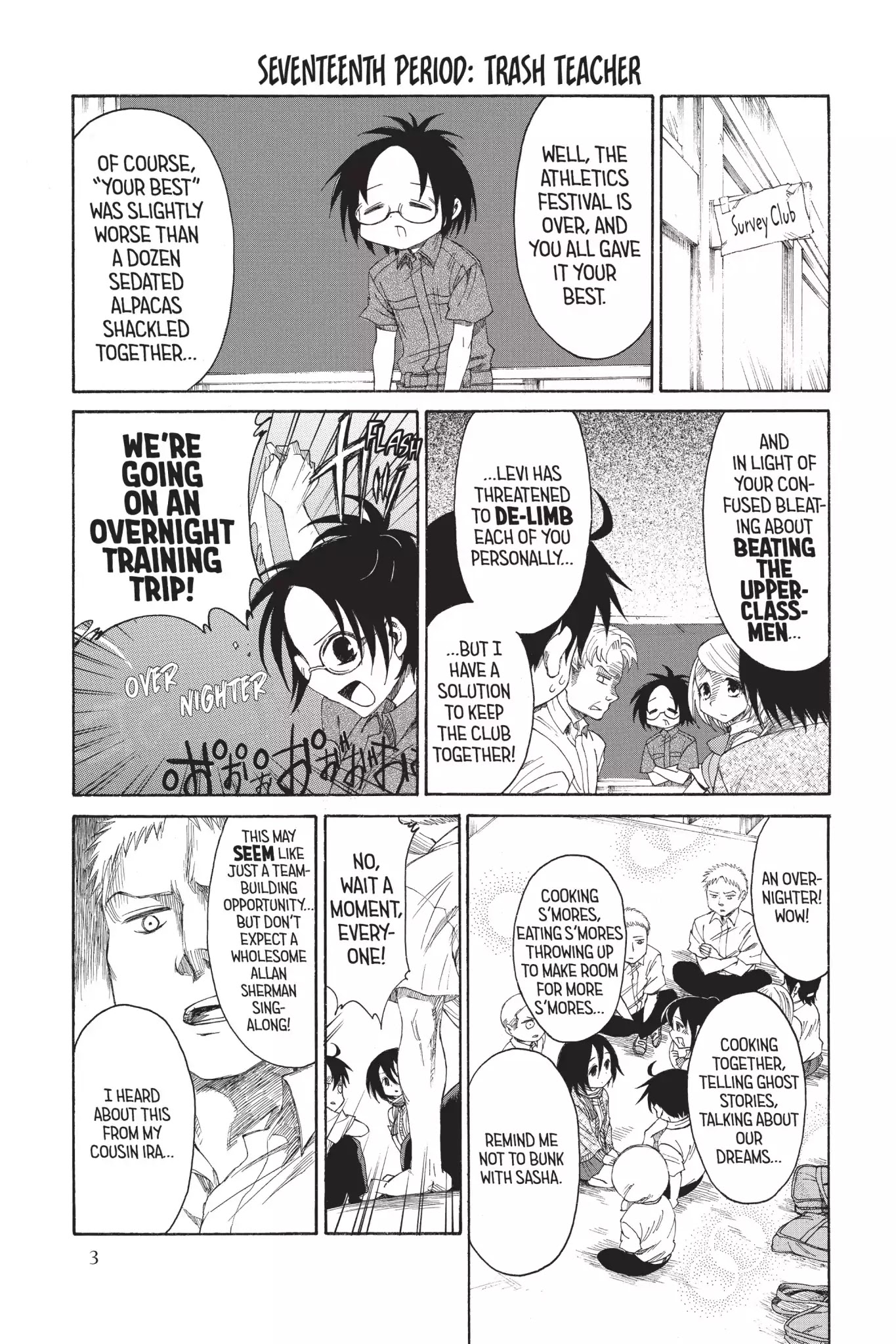 Attack on Titan: Junior High Chapter 17 page 5 - Chapter 17: Vol.2 17th Period: Trash Teacher