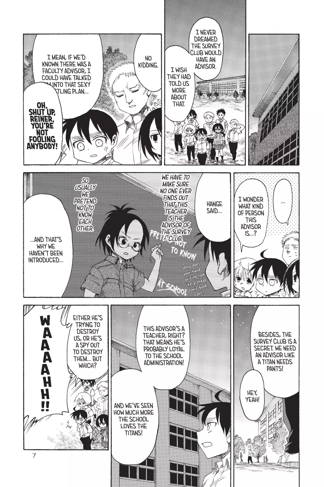 Attack on Titan: Junior High Chapter 17 page 8 - Chapter 17: Vol.2 17th Period: Trash Teacher