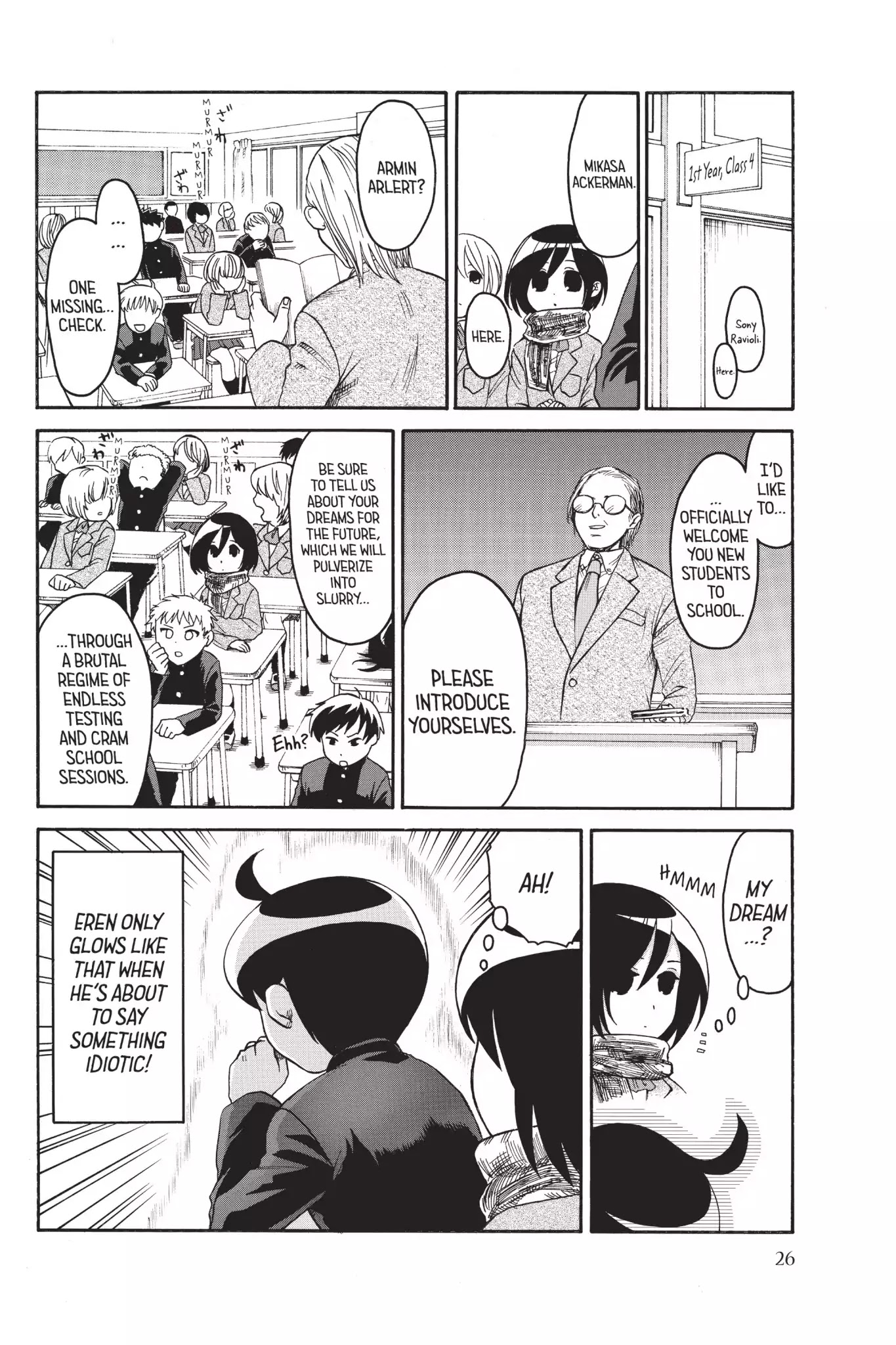 Attack on Titan: Junior High Chapter 2 page 2 - Chapter 2: Vol.1 2st Period: The Suckiest Titan