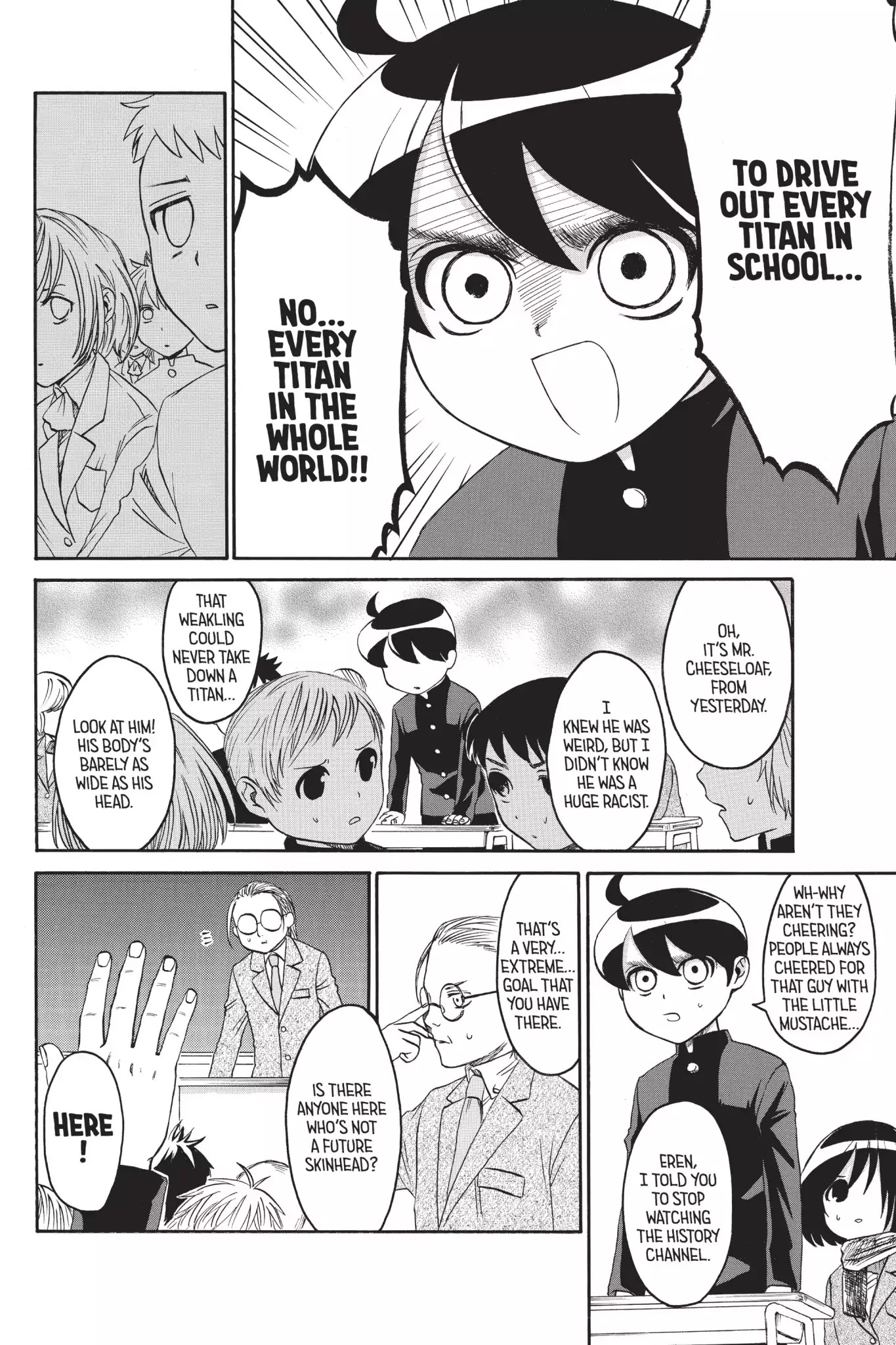 Attack on Titan: Junior High Chapter 2 page 4 - Chapter 2: Vol.1 2st Period: The Suckiest Titan