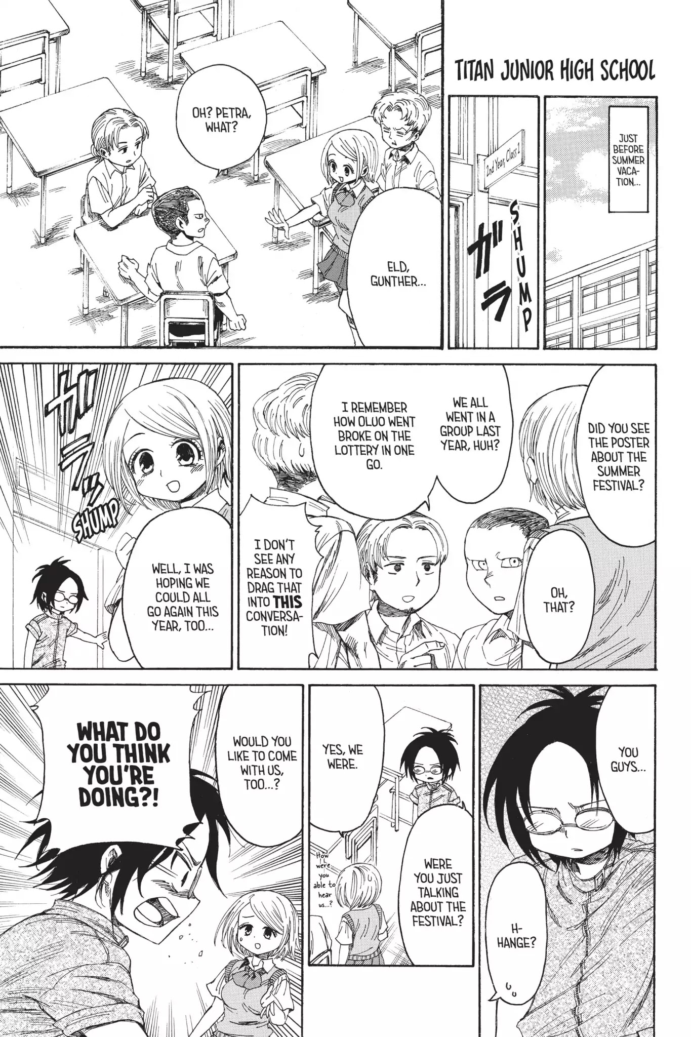 Attack on Titan: Junior High Chapter 21 page 1 - Chapter 21: Vol.2 21st Period: Capture That Bug! Burning Youth!
