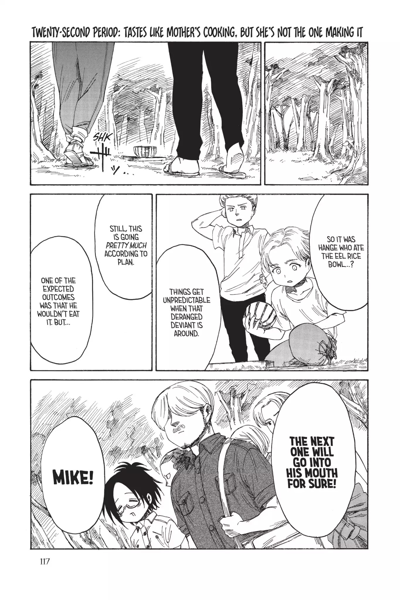 Attack on Titan: Junior High Chapter 22 page 1 - Chapter 22: Vol.2 22nd Period: Tastes Like Mother's Cooking, But She's Not The One Making It