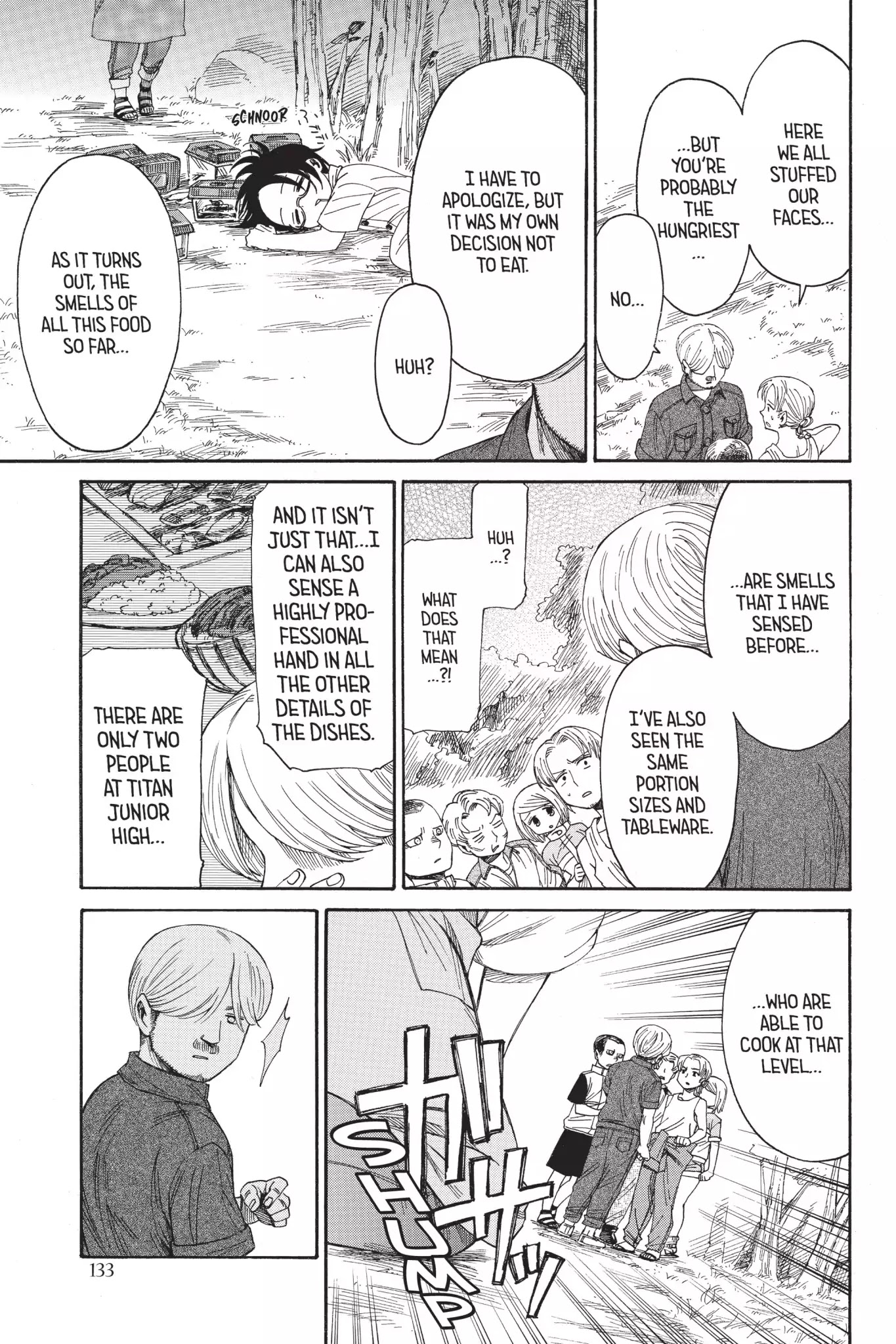Attack on Titan: Junior High Chapter 22 page 17 - Chapter 22: Vol.2 22nd Period: Tastes Like Mother's Cooking, But She's Not The One Making It