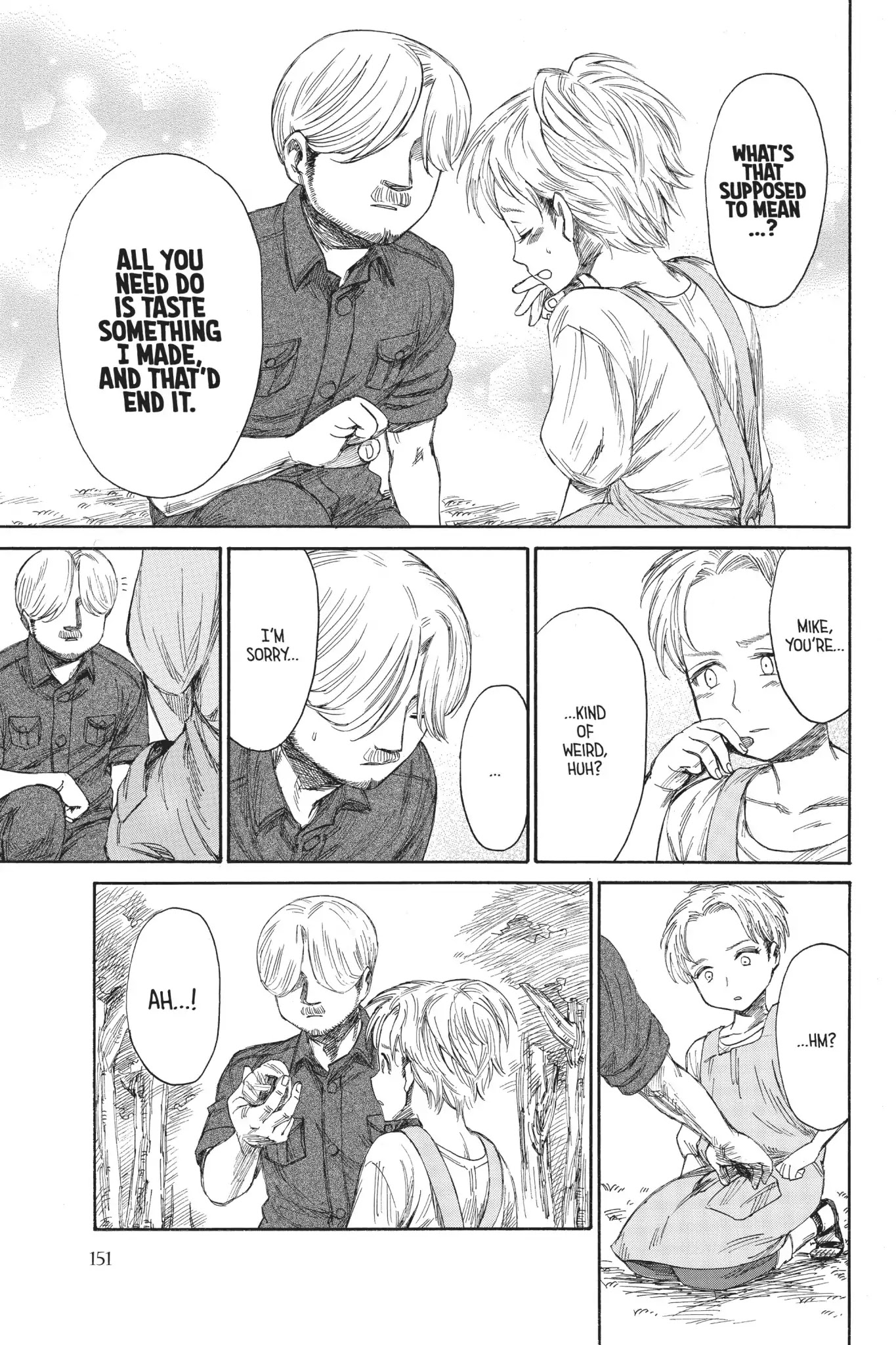 Attack on Titan: Junior High Chapter 22 page 35 - Chapter 22: Vol.2 22nd Period: Tastes Like Mother's Cooking, But She's Not The One Making It