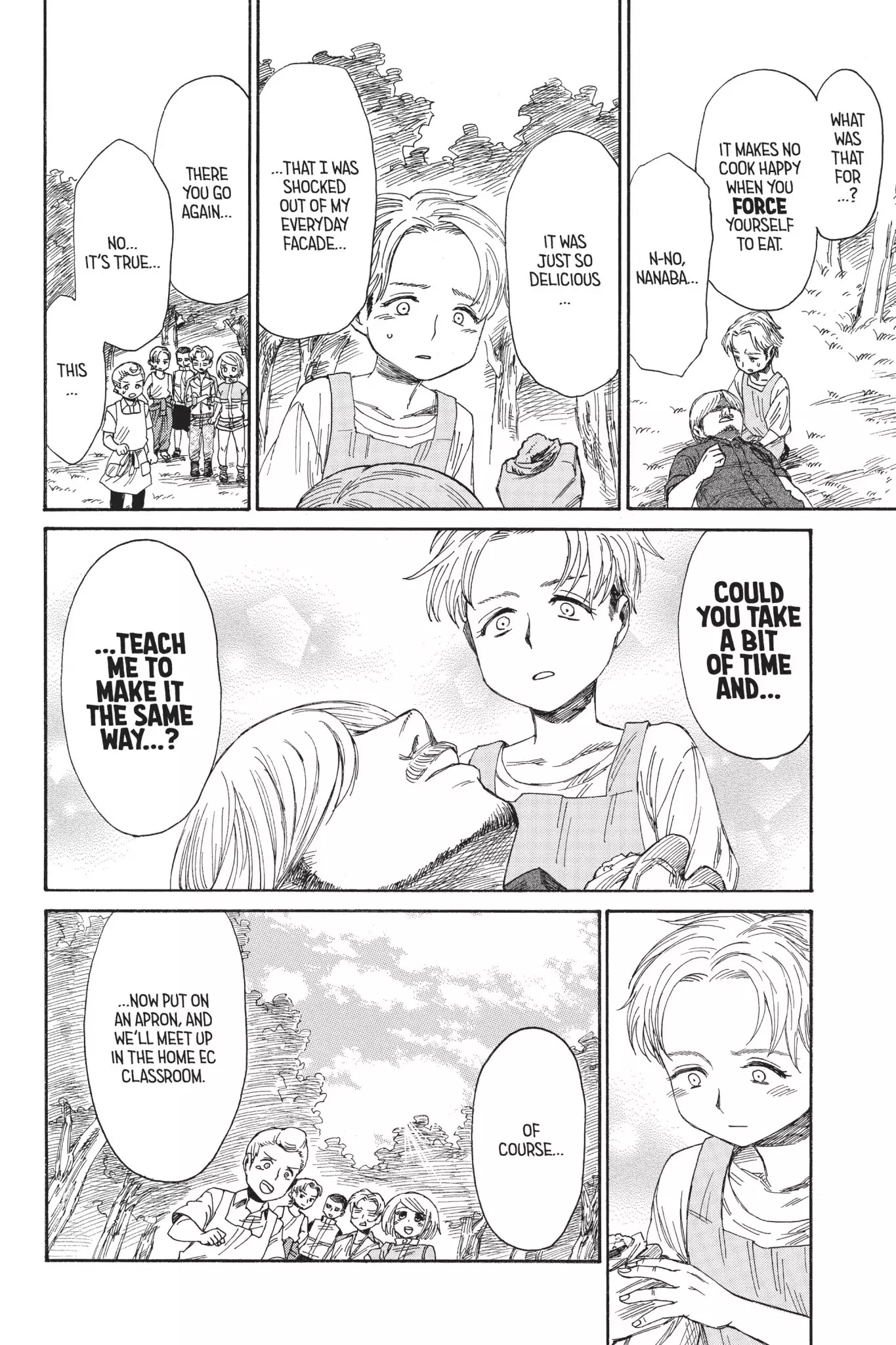 Attack on Titan: Junior High Chapter 22 page 38 - Chapter 22: Vol.2 22nd Period: Tastes Like Mother's Cooking, But She's Not The One Making It
