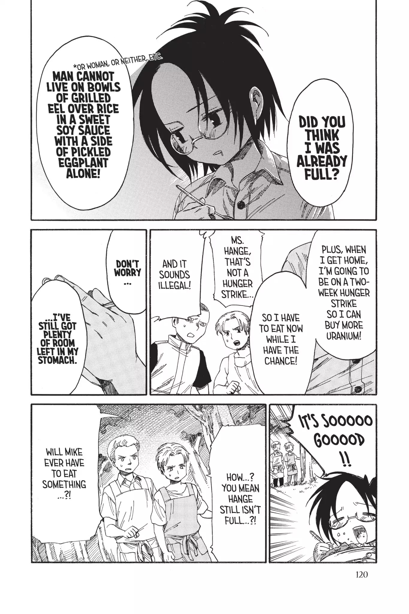 Attack on Titan: Junior High Chapter 22 page 4 - Chapter 22: Vol.2 22nd Period: Tastes Like Mother's Cooking, But She's Not The One Making It