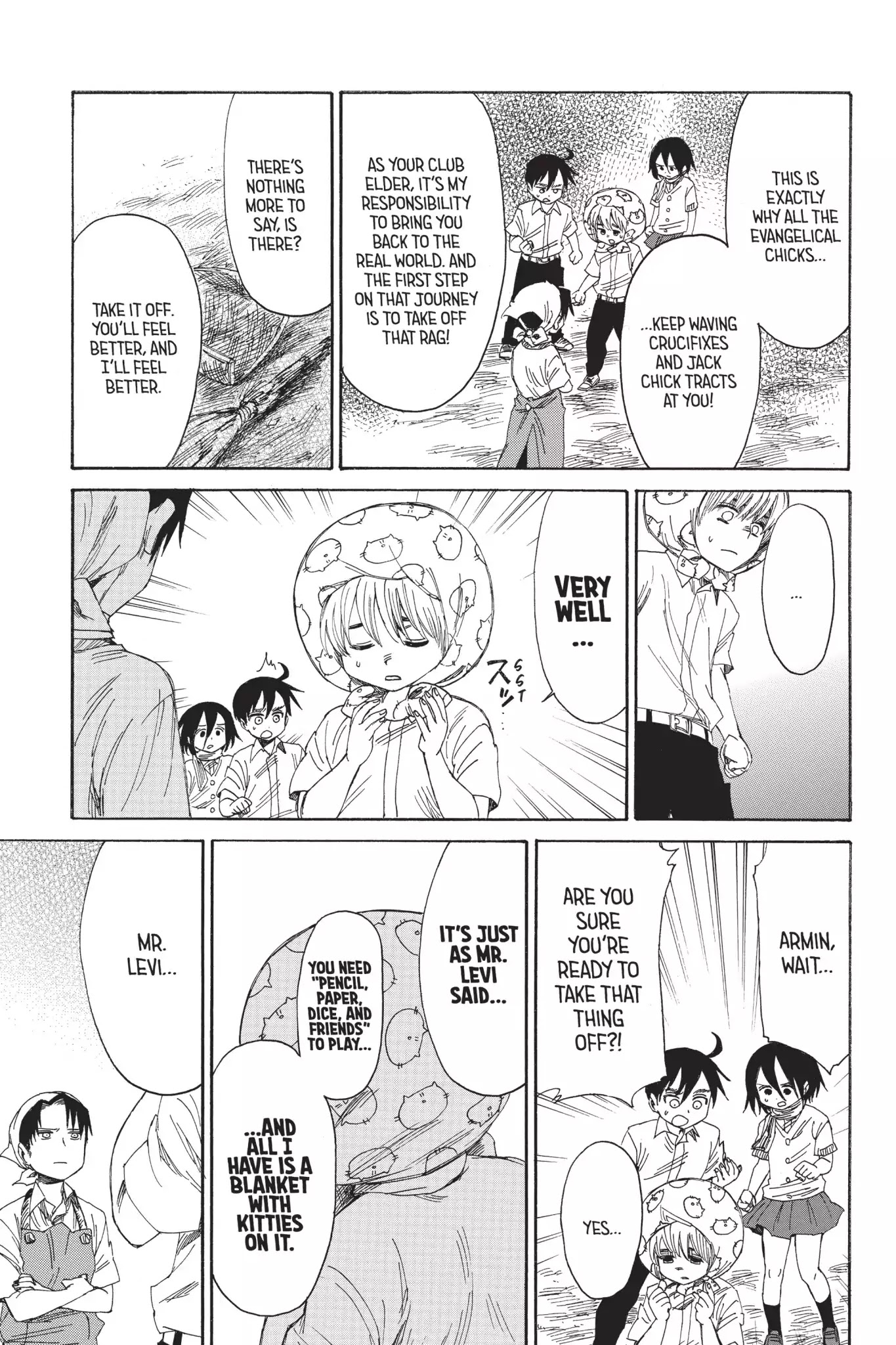 Attack on Titan: Junior High Chapter 23 page 7 - Chapter 23: Vol.2 23rd Period: No More Blankets On Your Head