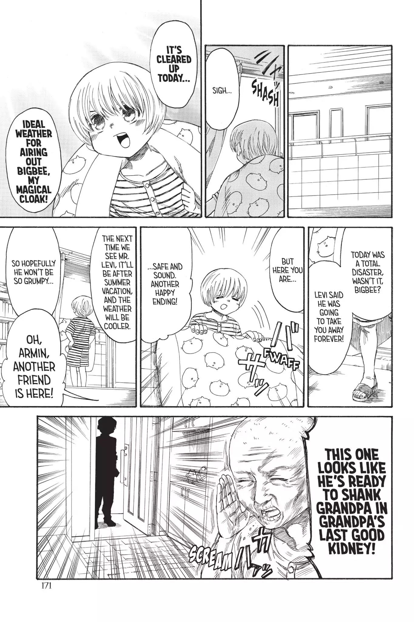 Attack on Titan: Junior High Chapter 24 page 3 - Chapter 24: Vol.2 24th Period: Summer Futon Rescue Mission
