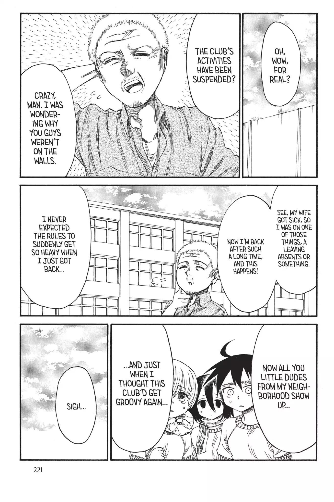 Attack on Titan: Junior High Chapter 26 page 1 - Chapter 26: Vol.2 26th Period: Far Out, Mr. Hannes