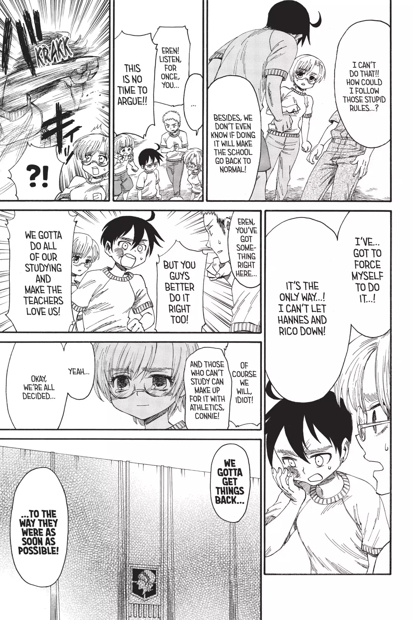Attack on Titan: Junior High Chapter 26 page 13 - Chapter 26: Vol.2 26th Period: Far Out, Mr. Hannes
