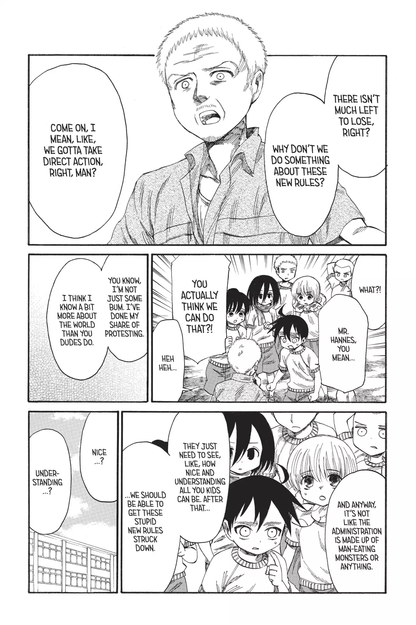 Attack on Titan: Junior High Chapter 26 page 5 - Chapter 26: Vol.2 26th Period: Far Out, Mr. Hannes