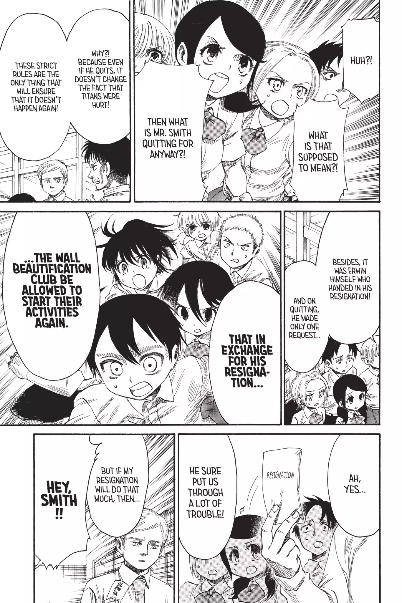 Attack on Titan: Junior High Chapter 27 page 13 - Chapter 27: Vol.2 27th Period: Goodbye, Mr. Smith