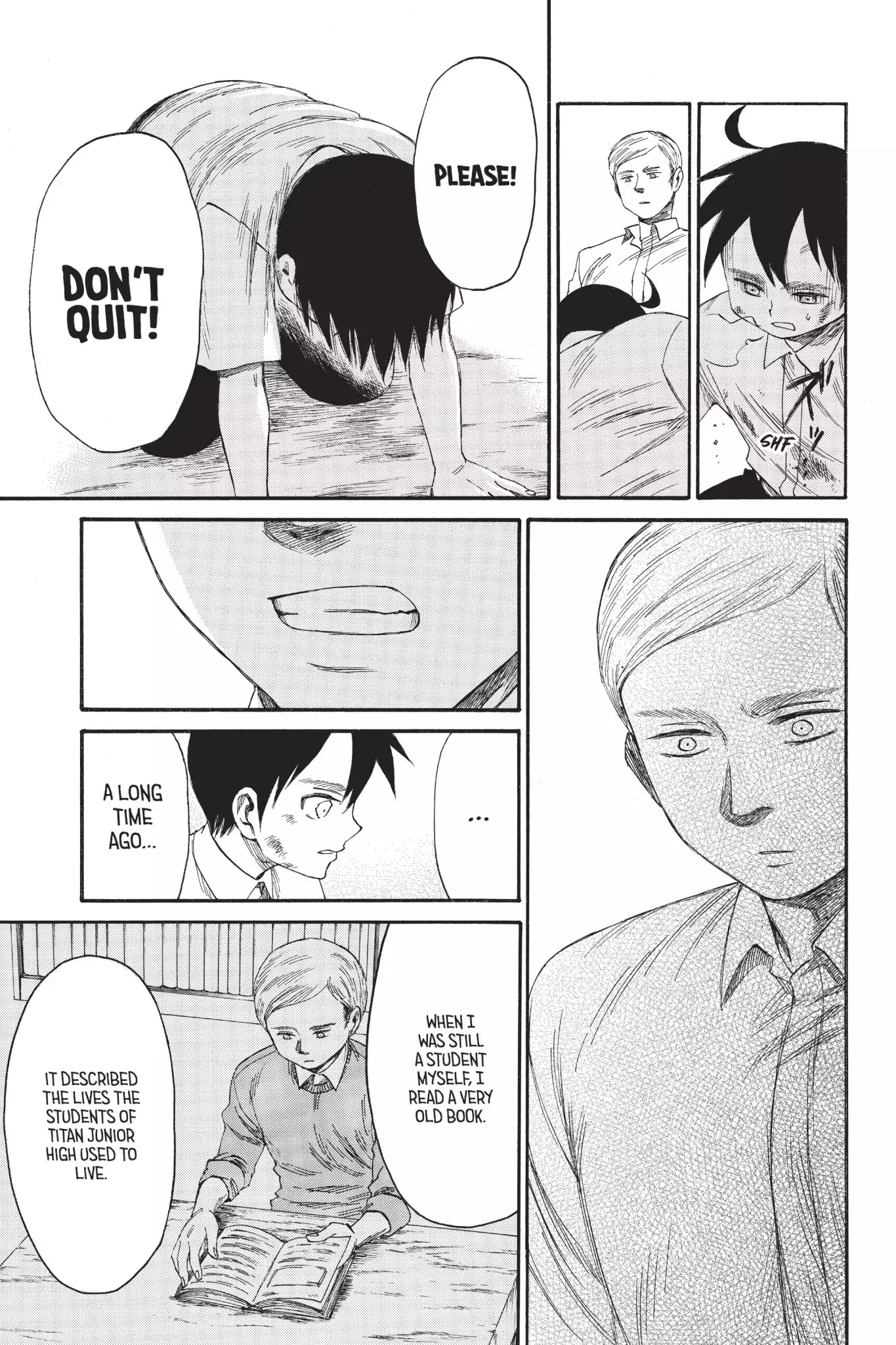 Attack on Titan: Junior High Chapter 28 page 15 - Chapter 28: Vol.2 28th Period: Give Back That Resignation Letter !