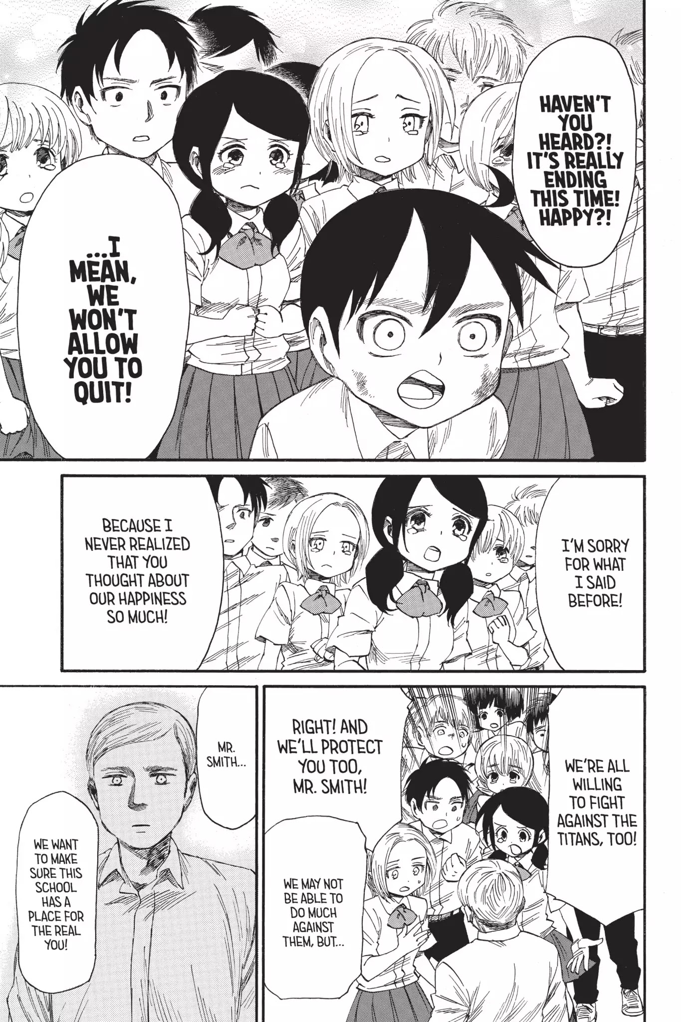 Attack on Titan: Junior High Chapter 28 page 19 - Chapter 28: Vol.2 28th Period: Give Back That Resignation Letter !