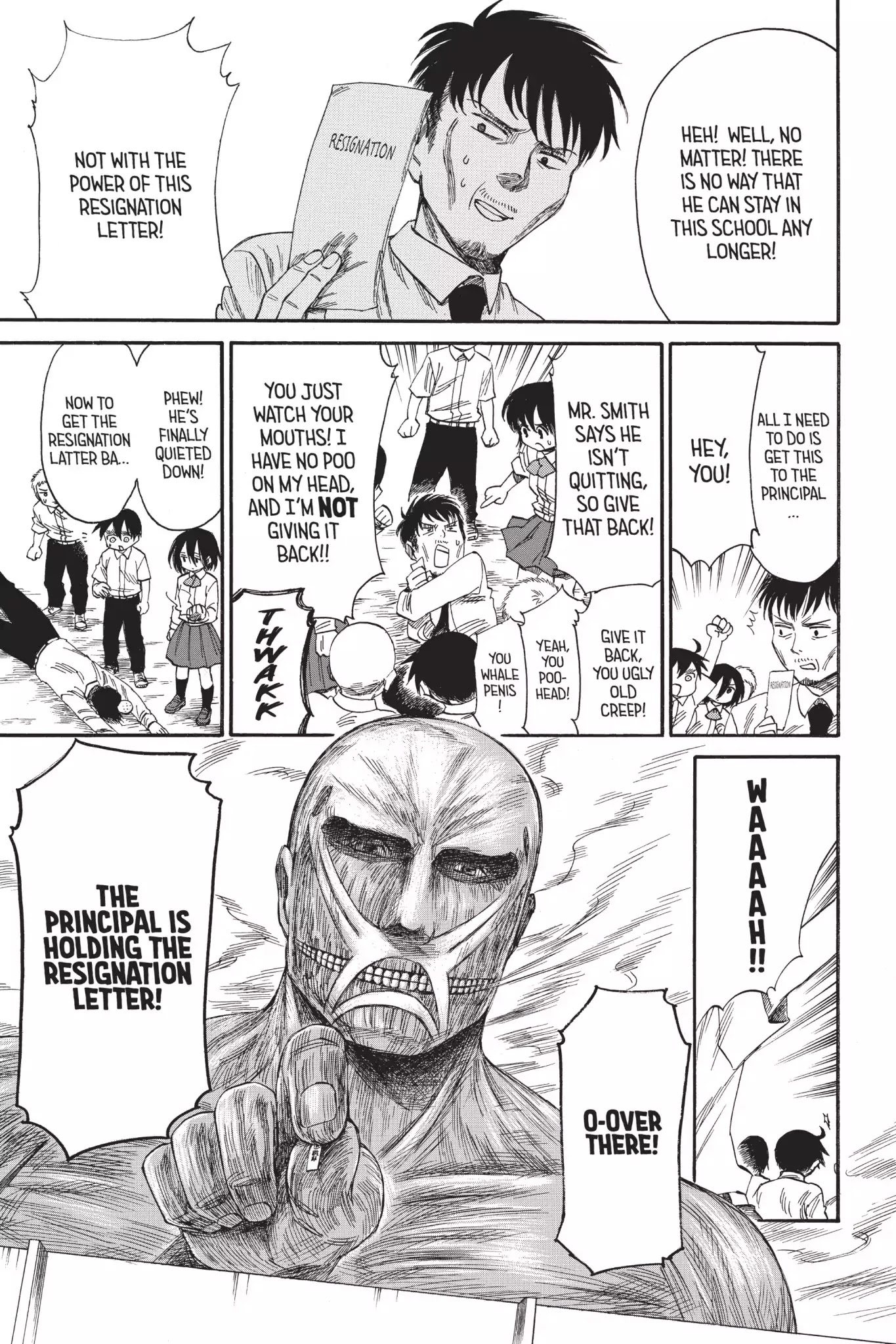 Attack on Titan: Junior High Chapter 28 page 21 - Chapter 28: Vol.2 28th Period: Give Back That Resignation Letter !