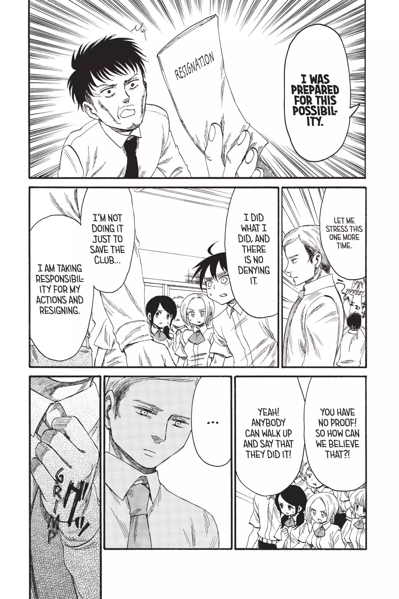Attack on Titan: Junior High Chapter 28 page 3 - Chapter 28: Vol.2 28th Period: Give Back That Resignation Letter !