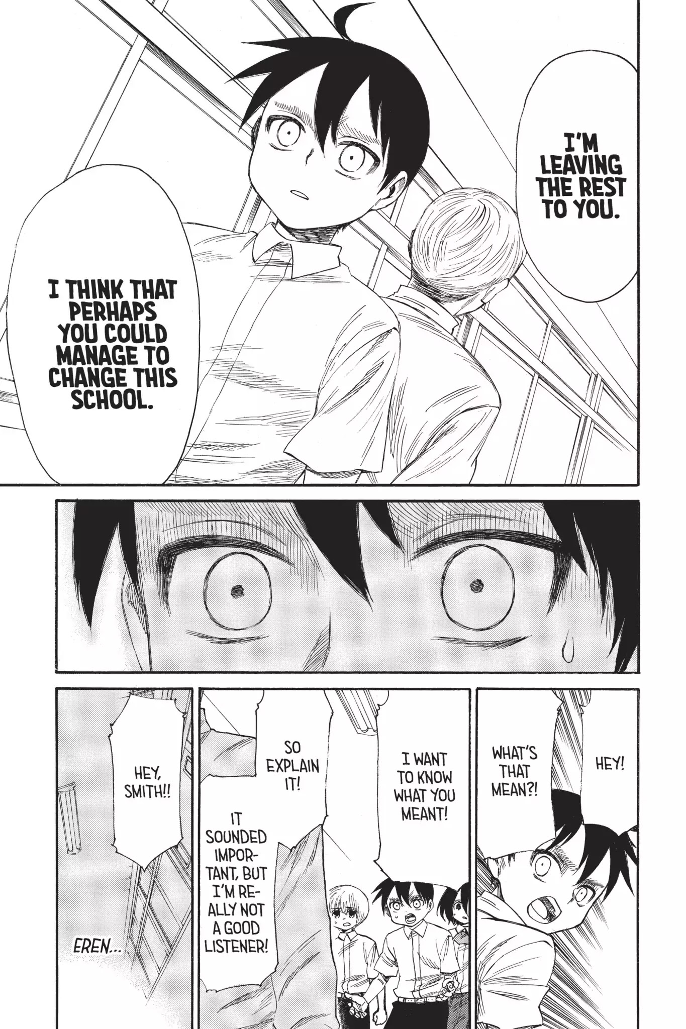 Attack on Titan: Junior High Chapter 28 page 7 - Chapter 28: Vol.2 28th Period: Give Back That Resignation Letter !