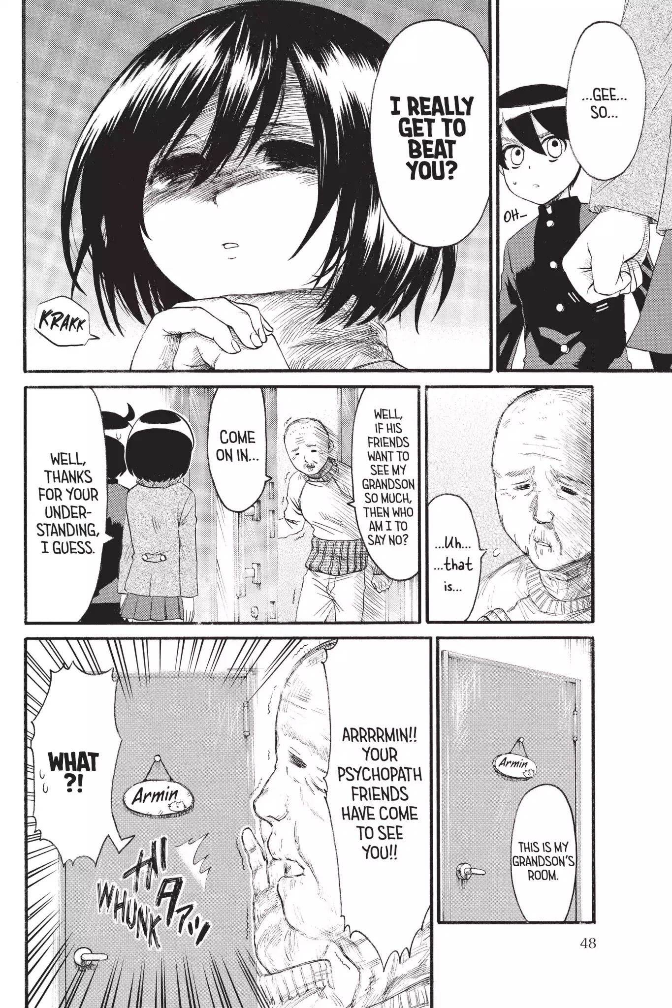 Attack on Titan: Junior High Chapter 3 page 4 - Chapter 3: Vol.1 3rd Period: Grandpa Arlert