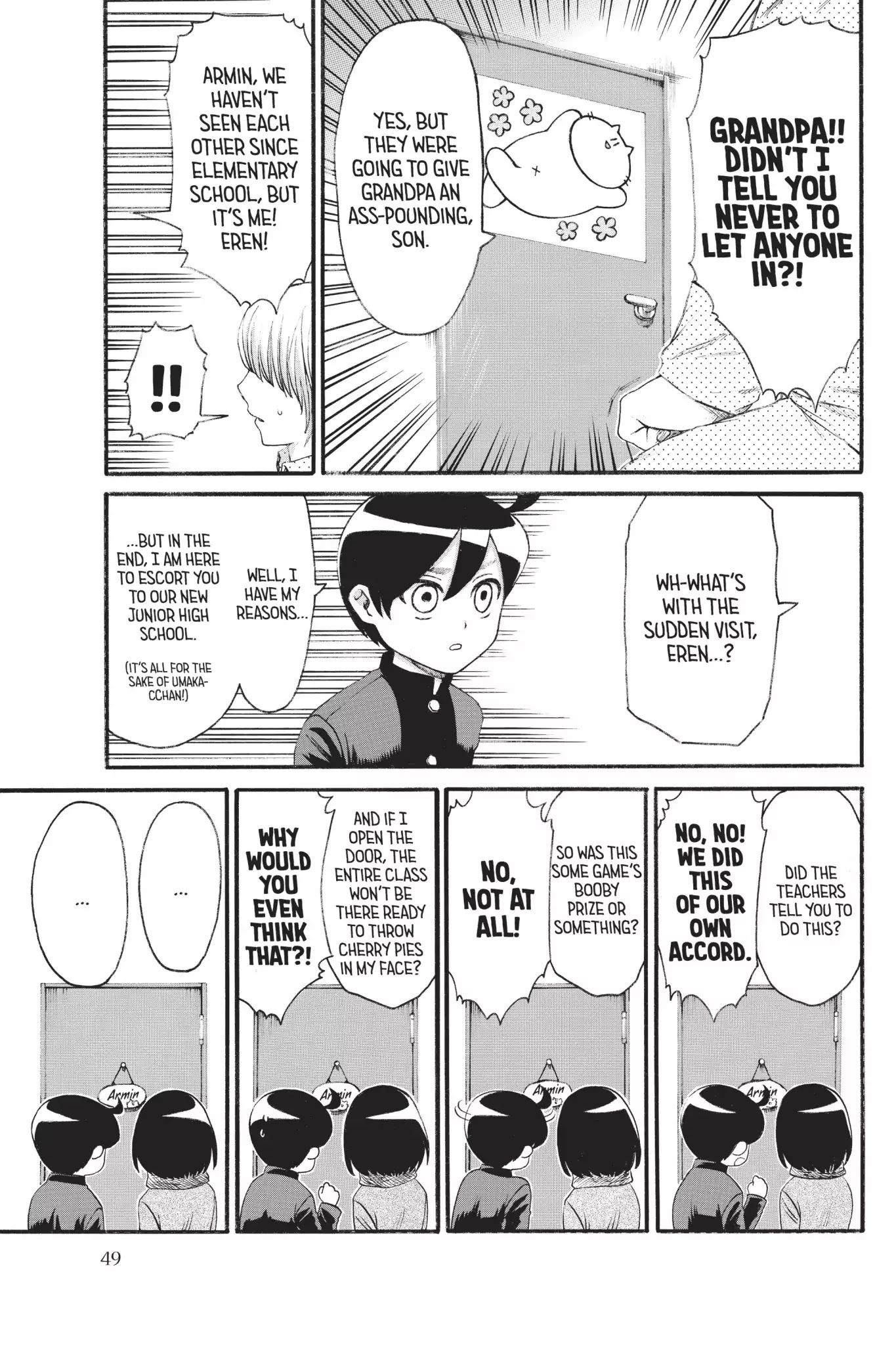 Attack on Titan: Junior High Chapter 3 page 5 - Chapter 3: Vol.1 3rd Period: Grandpa Arlert