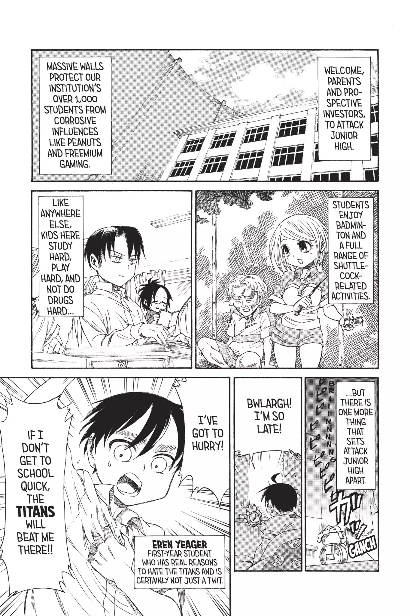 Attack on Titan: Junior High Chapter 32.5 page 5 - Chapter 32.5: Field Trip 1: Shiny, Shiny Jr. High