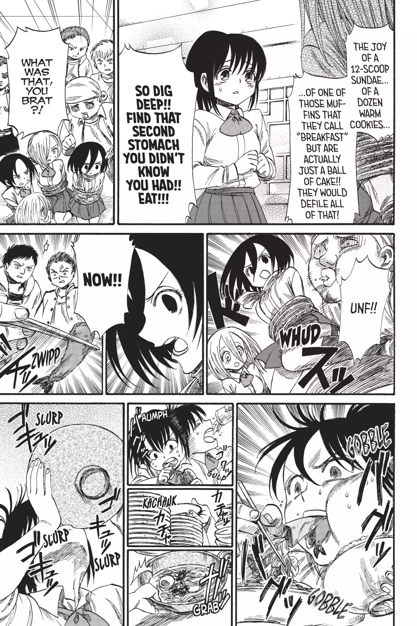 Attack on Titan: Junior High Chapter 32.6 page 13 - Chapter 32.6: Field Trip 2: Food Right! Sasha