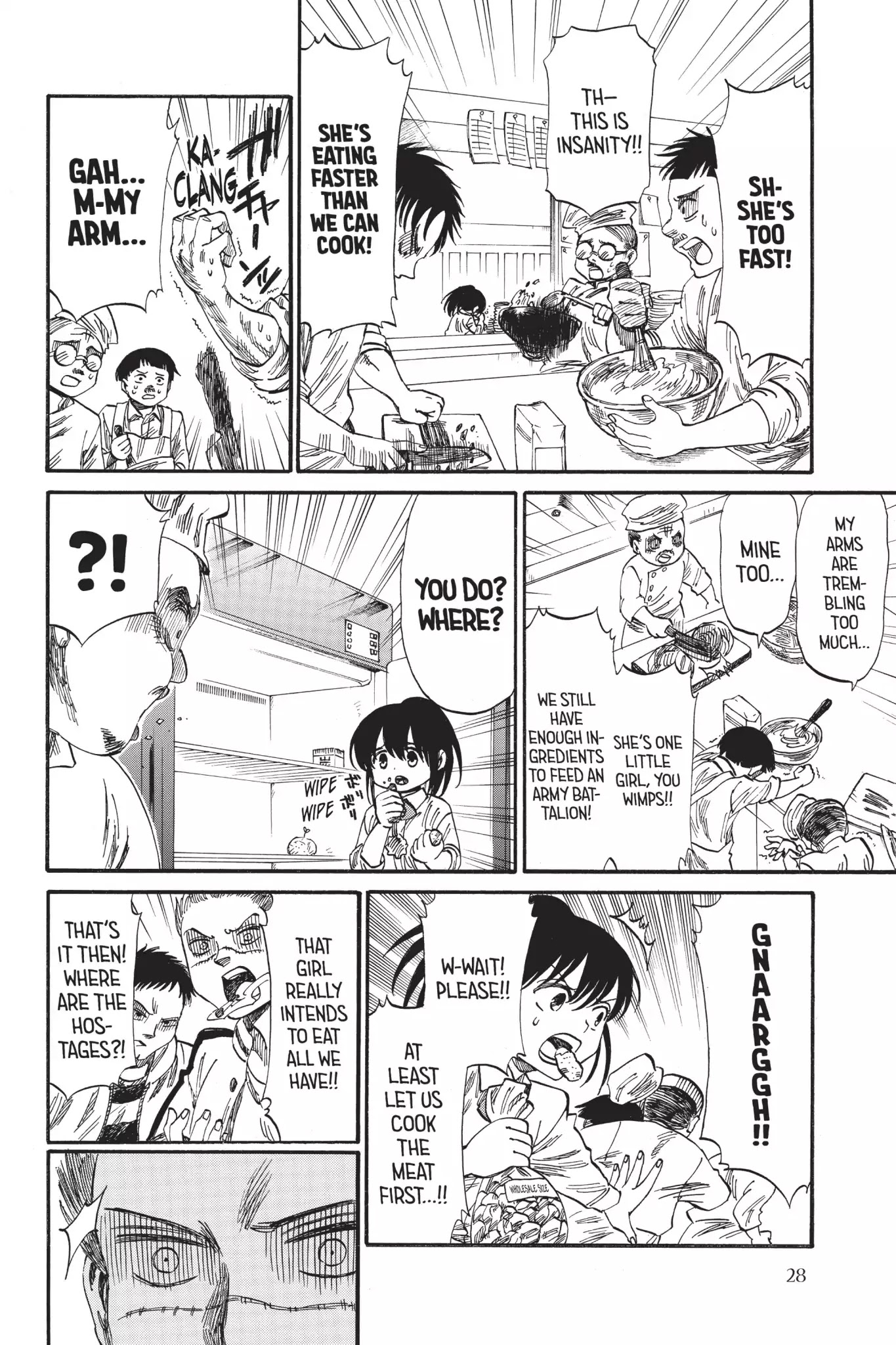 Attack on Titan: Junior High Chapter 32.6 page 14 - Chapter 32.6: Field Trip 2: Food Right! Sasha