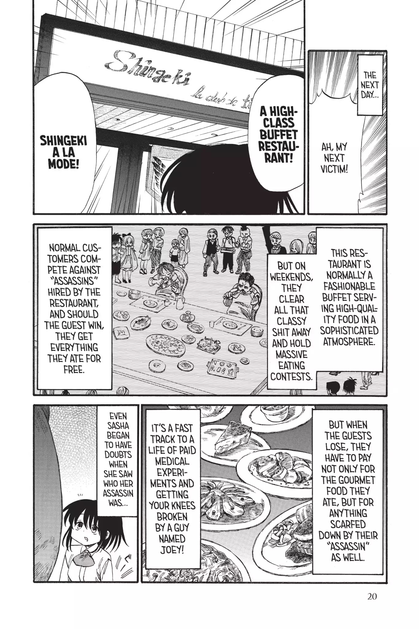 Attack on Titan: Junior High Chapter 32.6 page 6 - Chapter 32.6: Field Trip 2: Food Right! Sasha