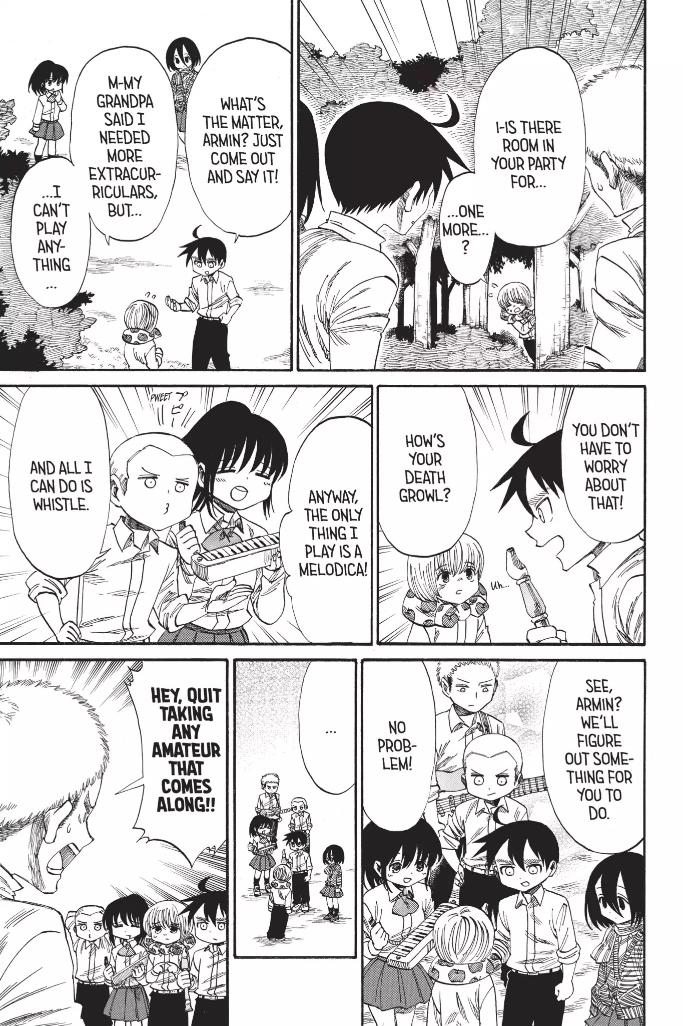 Attack on Titan: Junior High Chapter 33 page 10 - Chapter 33: Vol.3 33rd Period: The Black School Festival