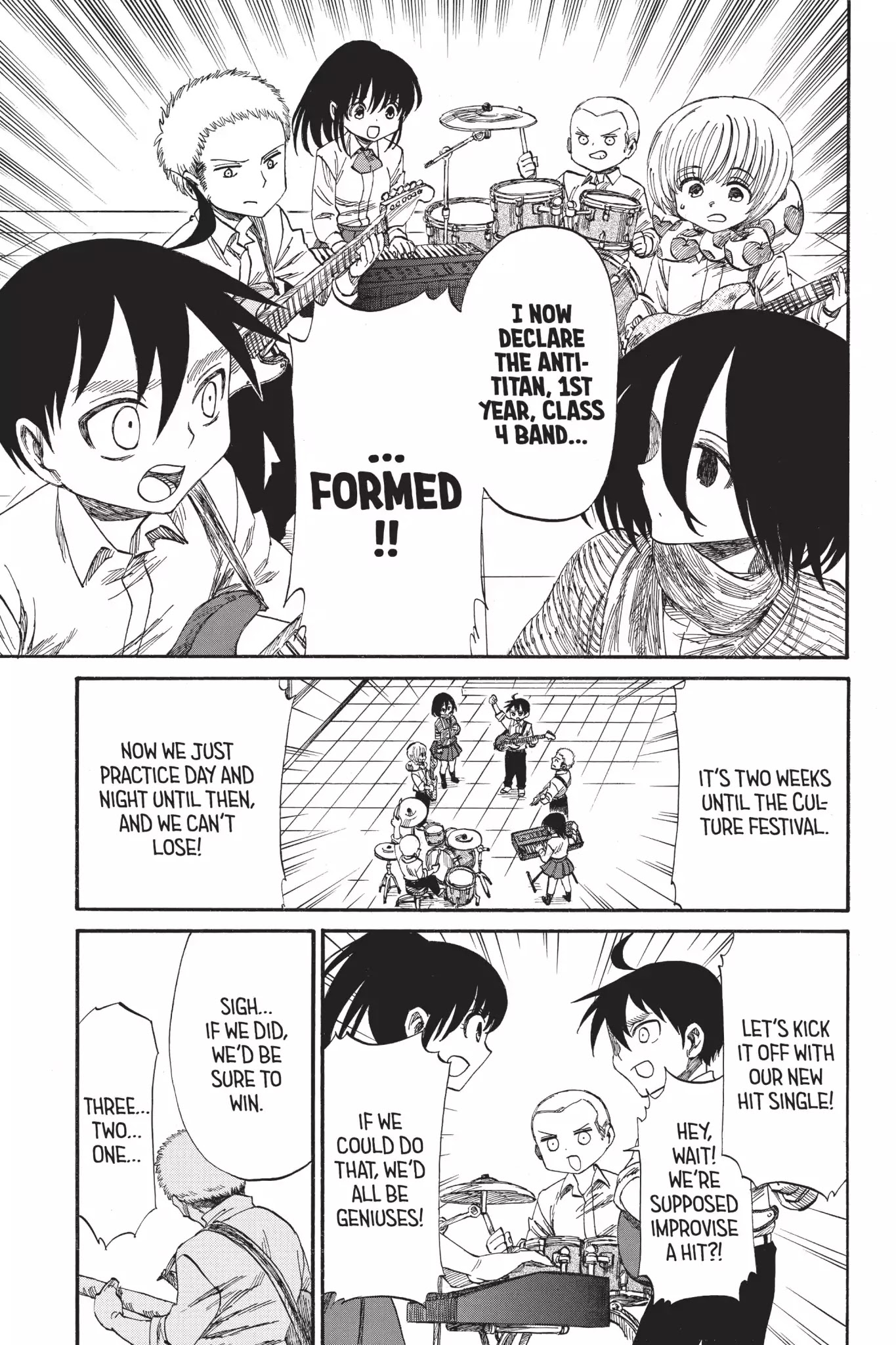 Attack on Titan: Junior High Chapter 33 page 14 - Chapter 33: Vol.3 33rd Period: The Black School Festival