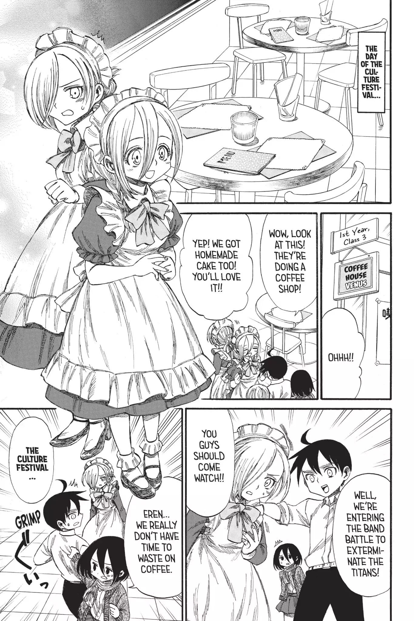 Attack on Titan: Junior High Chapter 35 page 1 - Chapter 35: Vol.3 35th Period: How To Take The Culture From A Culture Fair