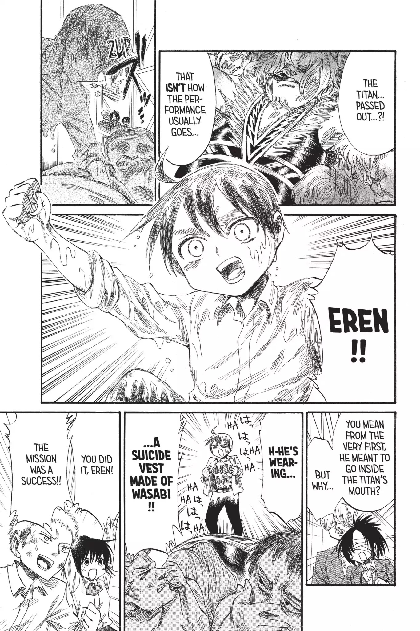 Attack on Titan: Junior High Chapter 36 page 13 - Chapter 36: Vol.3 36th Period: My Young Heart Tickled By Blindfolds