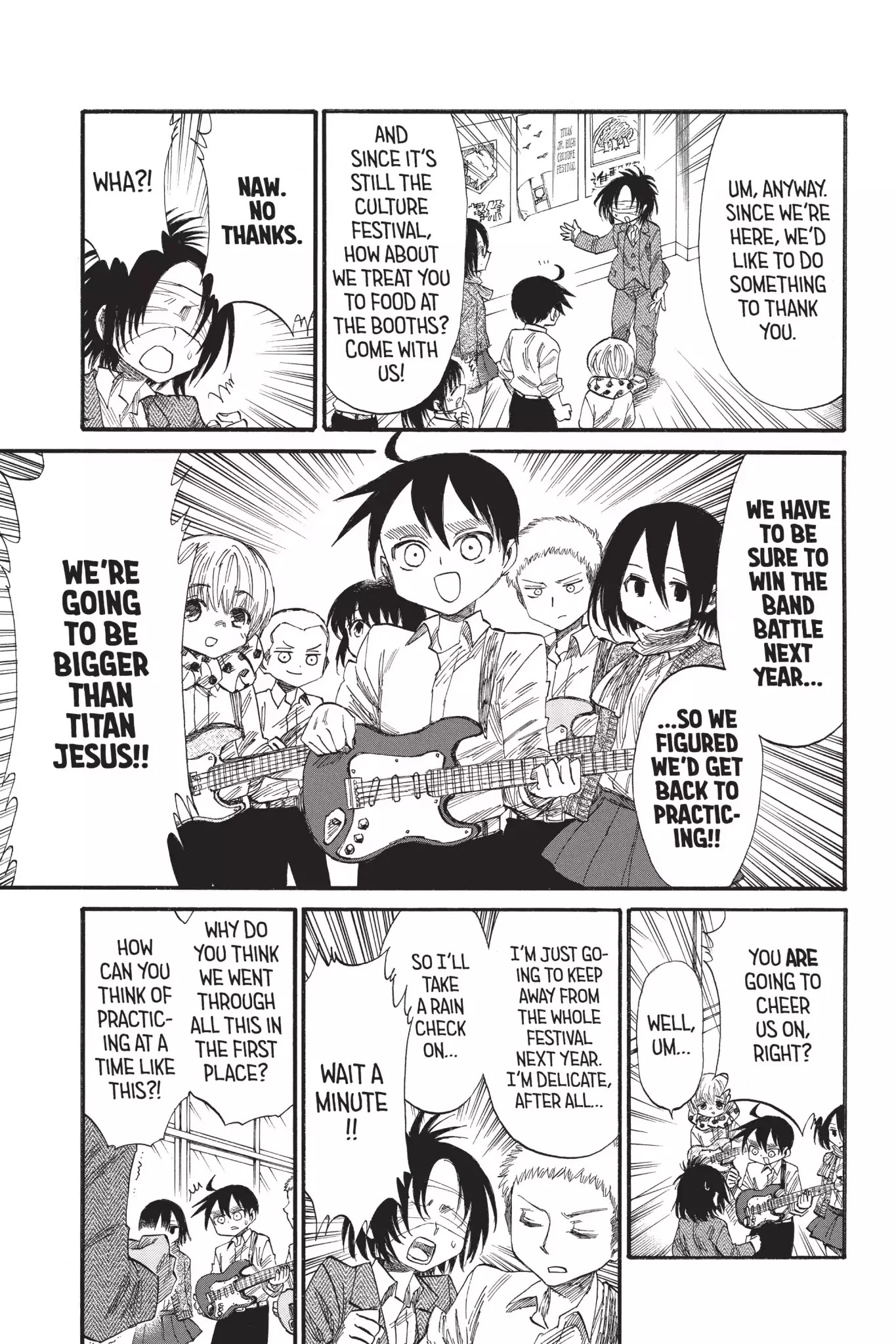 Attack on Titan: Junior High Chapter 36 page 19 - Chapter 36: Vol.3 36th Period: My Young Heart Tickled By Blindfolds