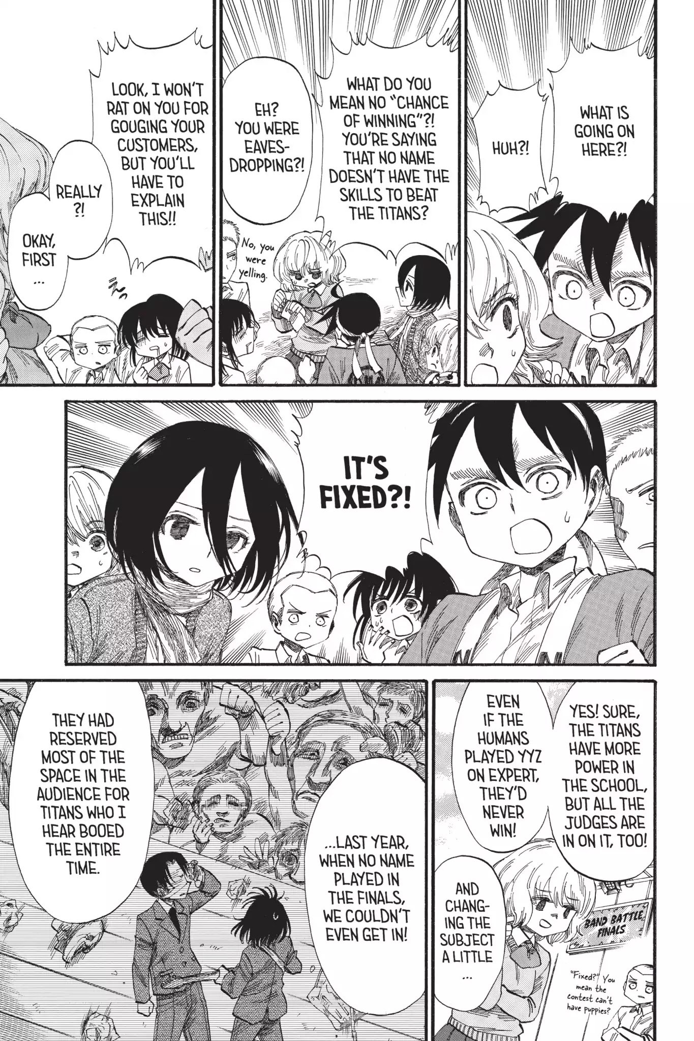 Attack on Titan: Junior High Chapter 36 page 3 - Chapter 36: Vol.3 36th Period: My Young Heart Tickled By Blindfolds