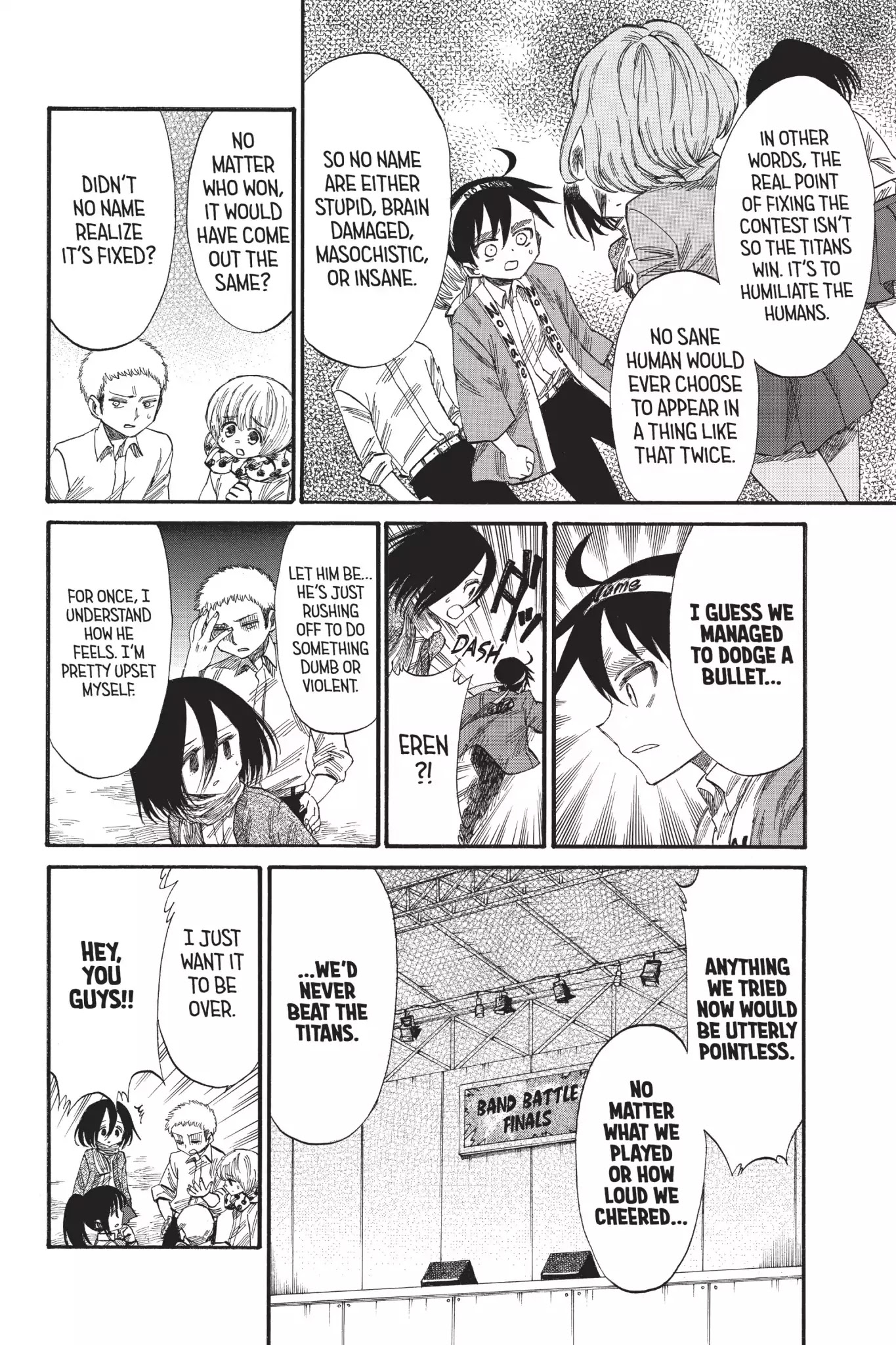 Attack on Titan: Junior High Chapter 36 page 4 - Chapter 36: Vol.3 36th Period: My Young Heart Tickled By Blindfolds