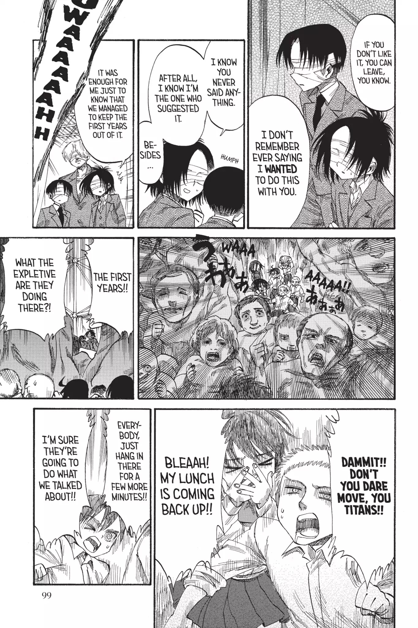 Attack on Titan: Junior High Chapter 36 page 7 - Chapter 36: Vol.3 36th Period: My Young Heart Tickled By Blindfolds