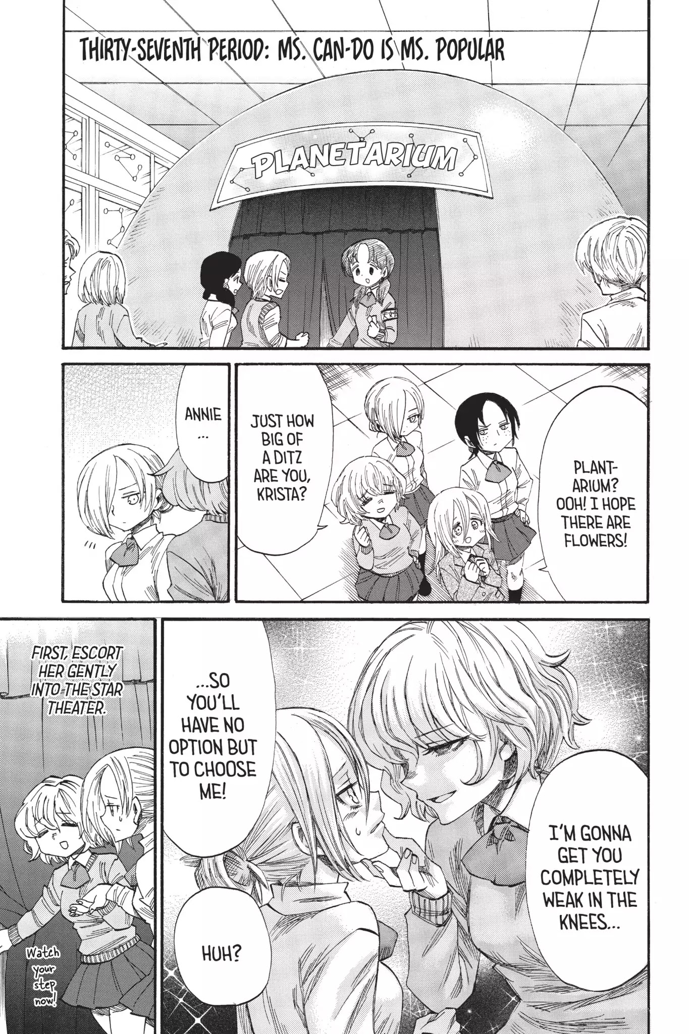 Attack on Titan: Junior High Chapter 37 page 3 - Chapter 37: Vol.3 37th Period: Ms. Can-Do Is Ms. Popular