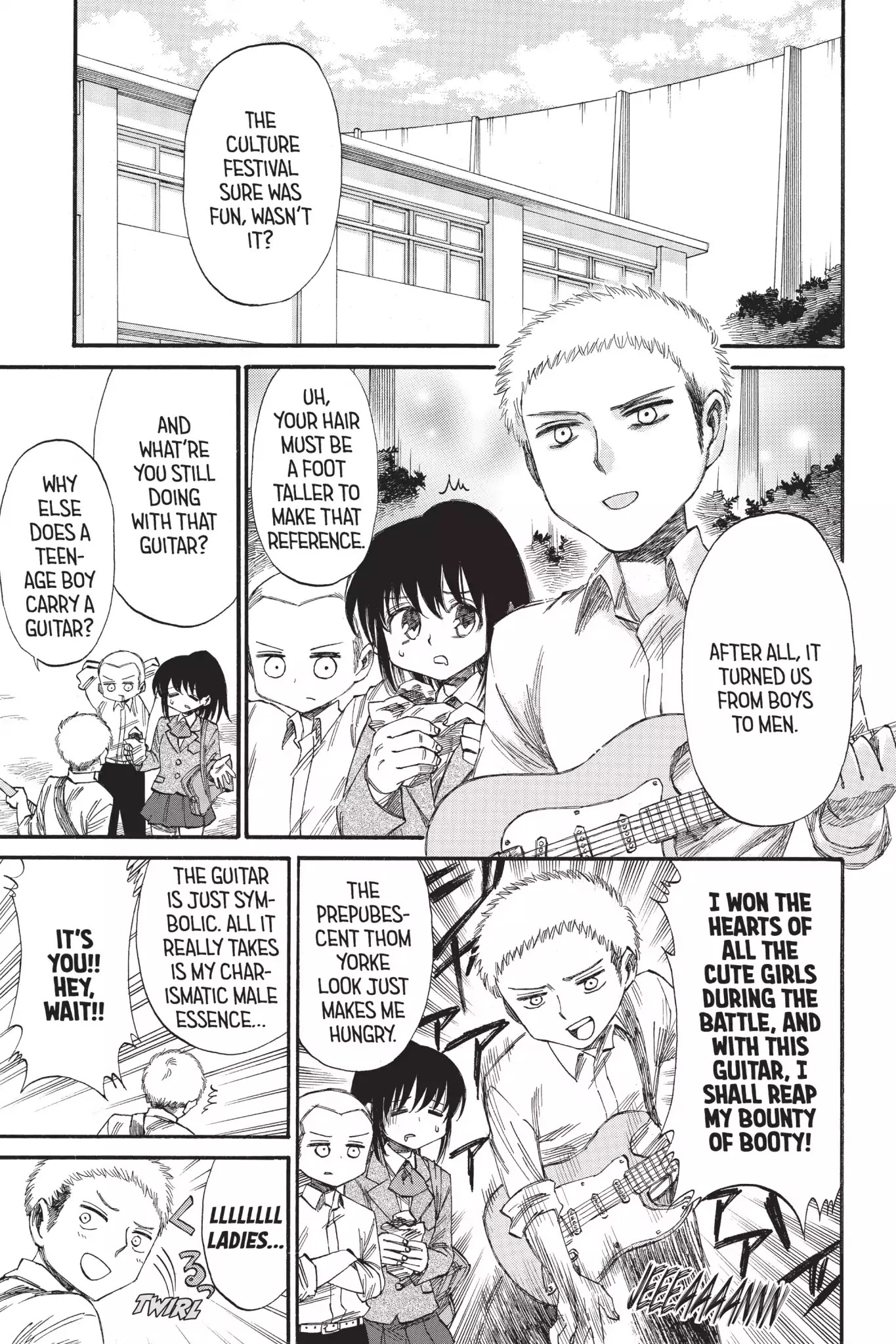 Attack on Titan: Junior High Chapter 38 page 1 - Chapter 38: Vol.3 38th Period: Everybody Wants To Rude The School