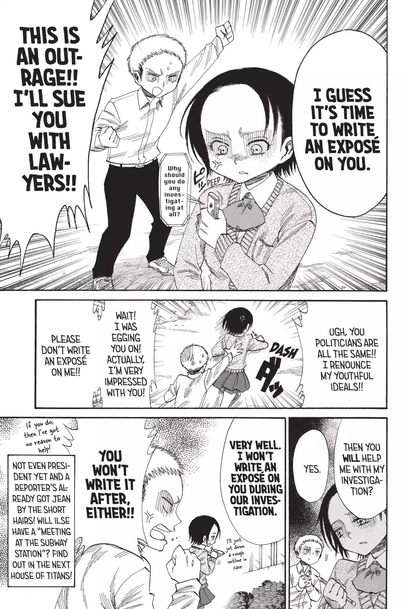 Attack on Titan: Junior High Chapter 39 page 15 - Chapter 39: Vol.3 39th Period: Ilse's Rage