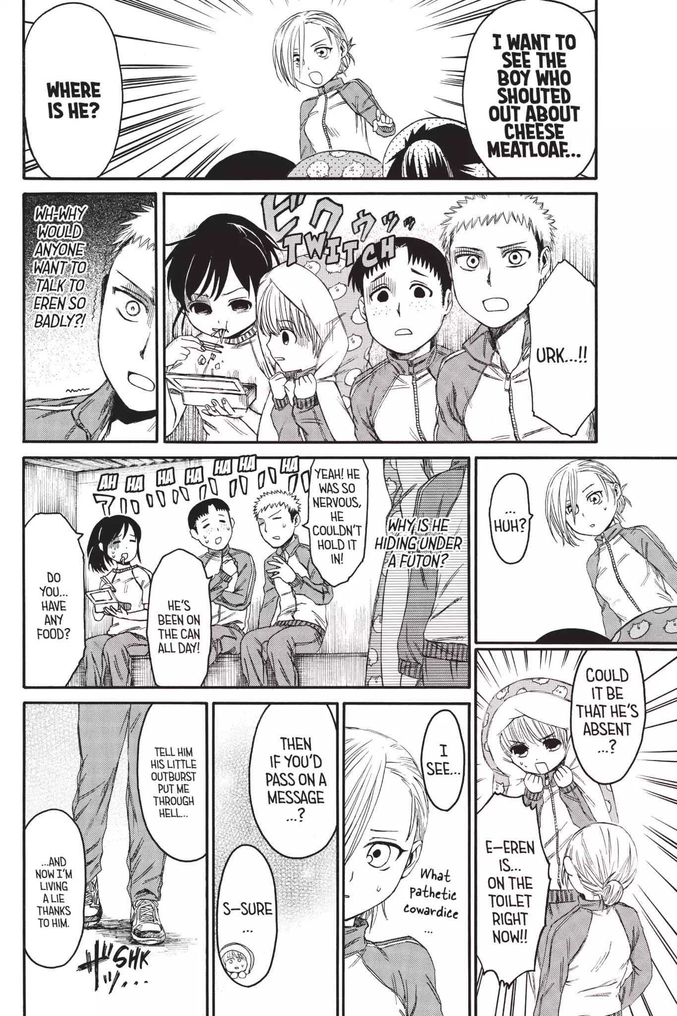 Attack on Titan: Junior High Chapter 4 page 17 - Chapter 4: Vol.1 4th Period: The Alarm Clock Trap