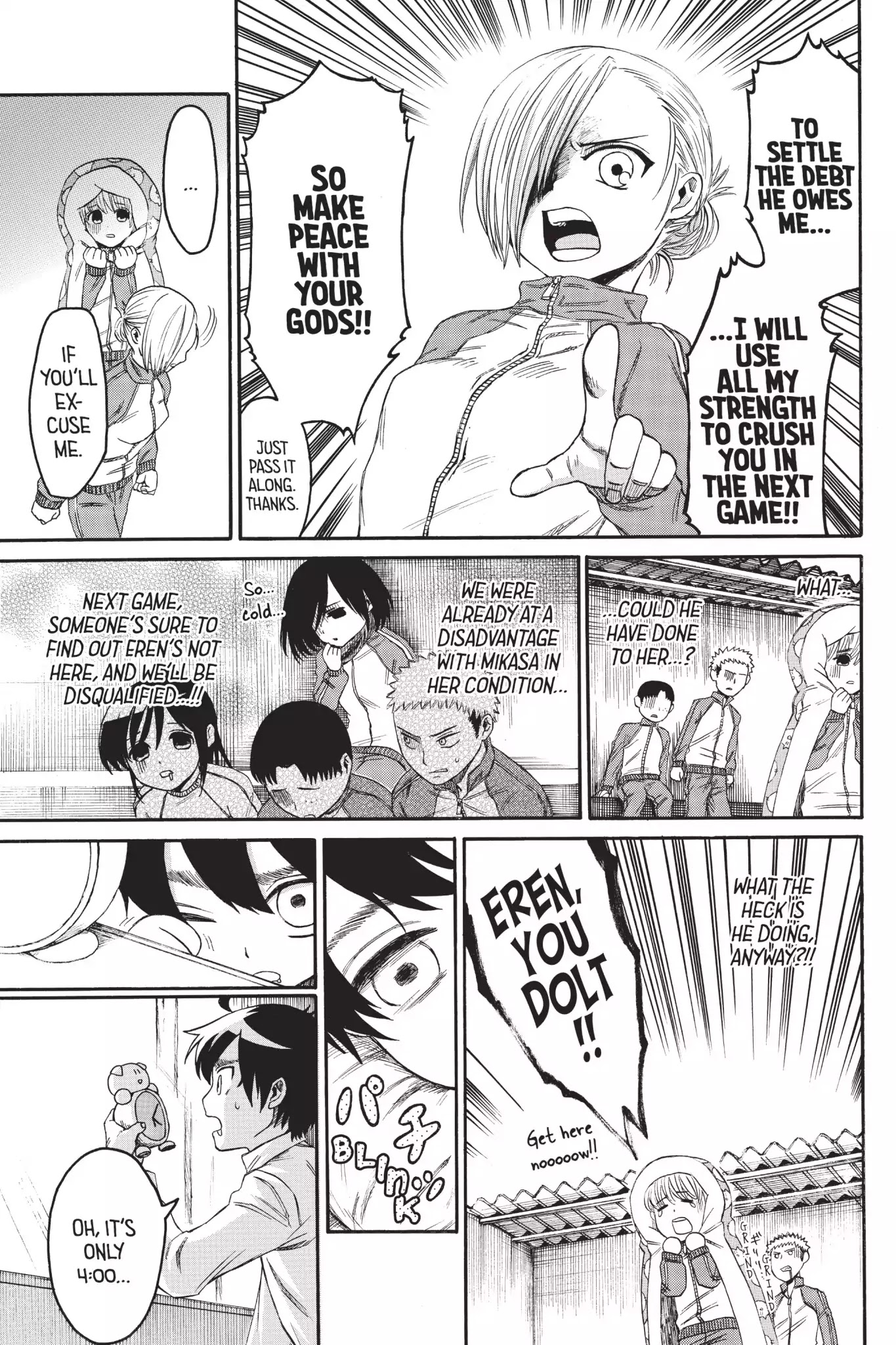 Attack on Titan: Junior High Chapter 4 page 18 - Chapter 4: Vol.1 4th Period: The Alarm Clock Trap