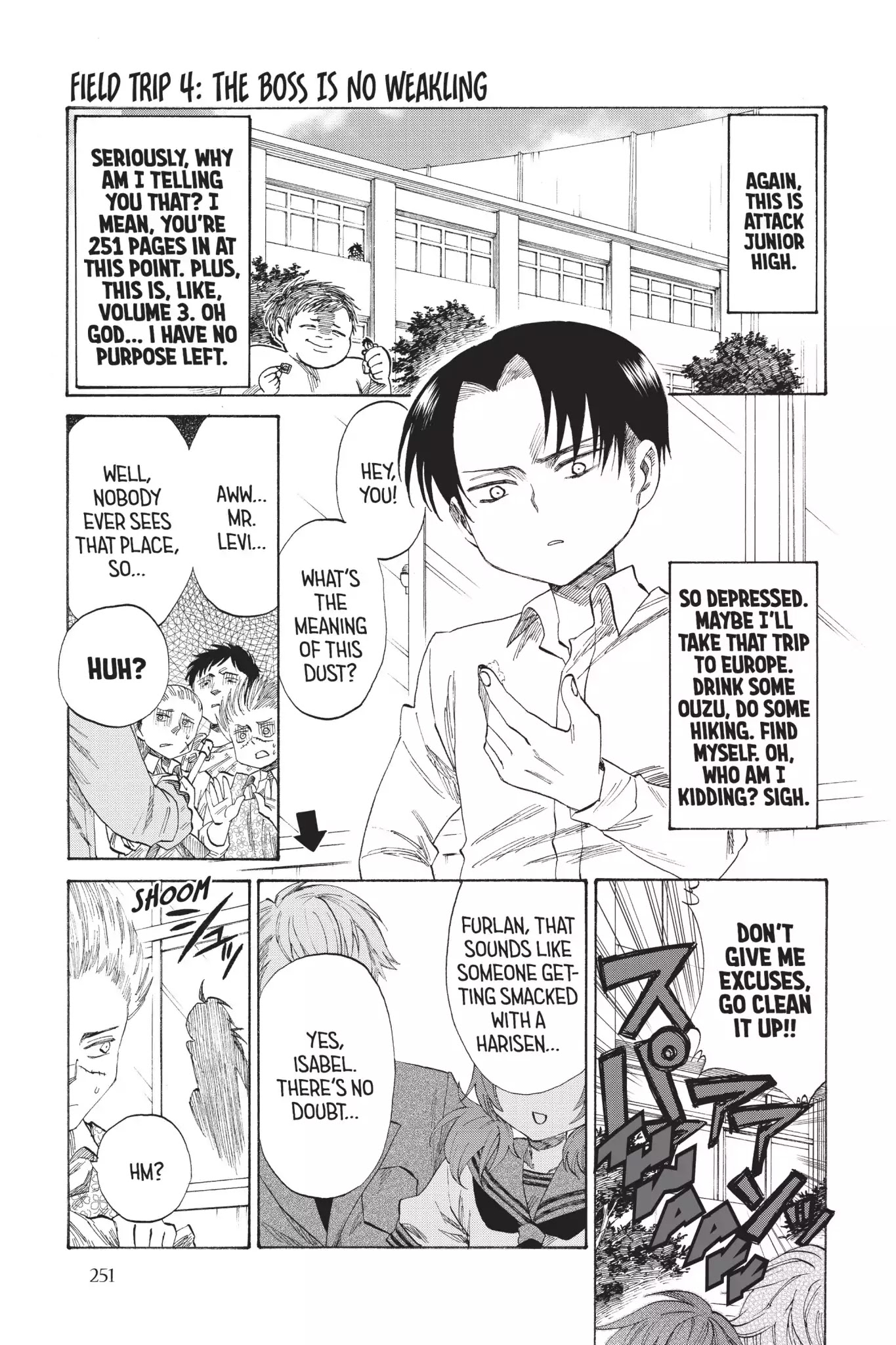 Attack on Titan: Junior High Chapter 43.6 page 1 - Chapter 43.6: Field Trip 4: The Boss Is No Weakling