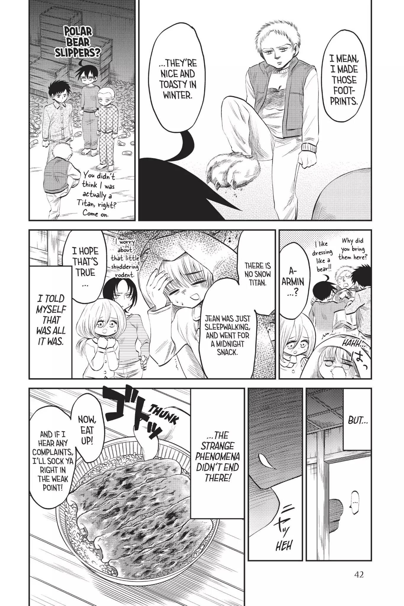 Attack on Titan: Junior High Chapter 48 page 10 - Chapter 48: Vol.4 48th Period: Legend Of The Snow Titan: The Mystery Where Nobody Gets Killed Or Anything Like That