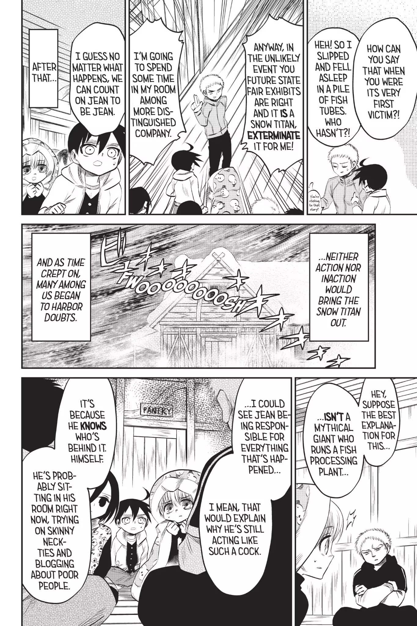 Attack on Titan: Junior High Chapter 48 page 16 - Chapter 48: Vol.4 48th Period: Legend Of The Snow Titan: The Mystery Where Nobody Gets Killed Or Anything Like That
