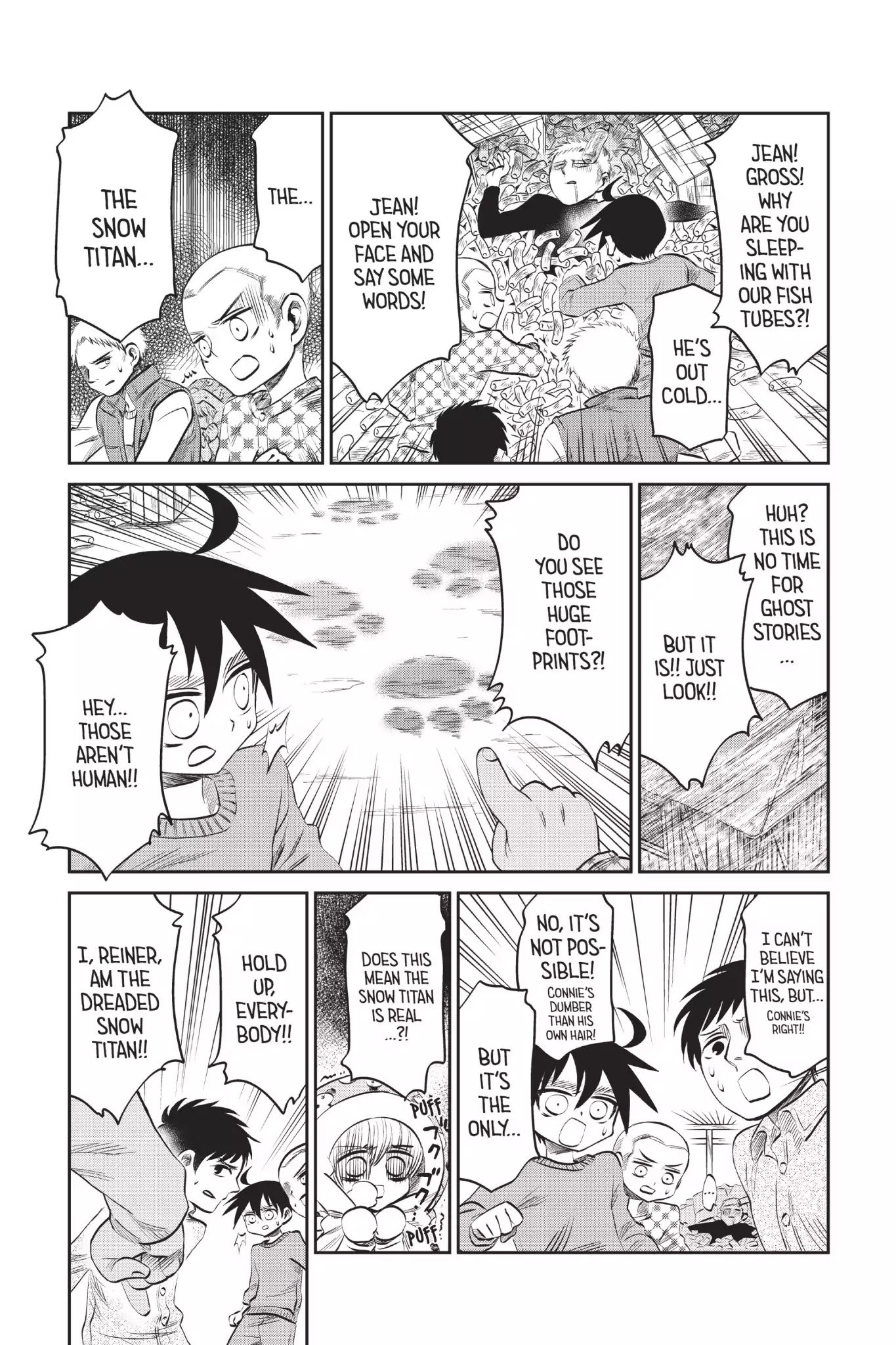 Attack on Titan: Junior High Chapter 48 page 9 - Chapter 48: Vol.4 48th Period: Legend Of The Snow Titan: The Mystery Where Nobody Gets Killed Or Anything Like That
