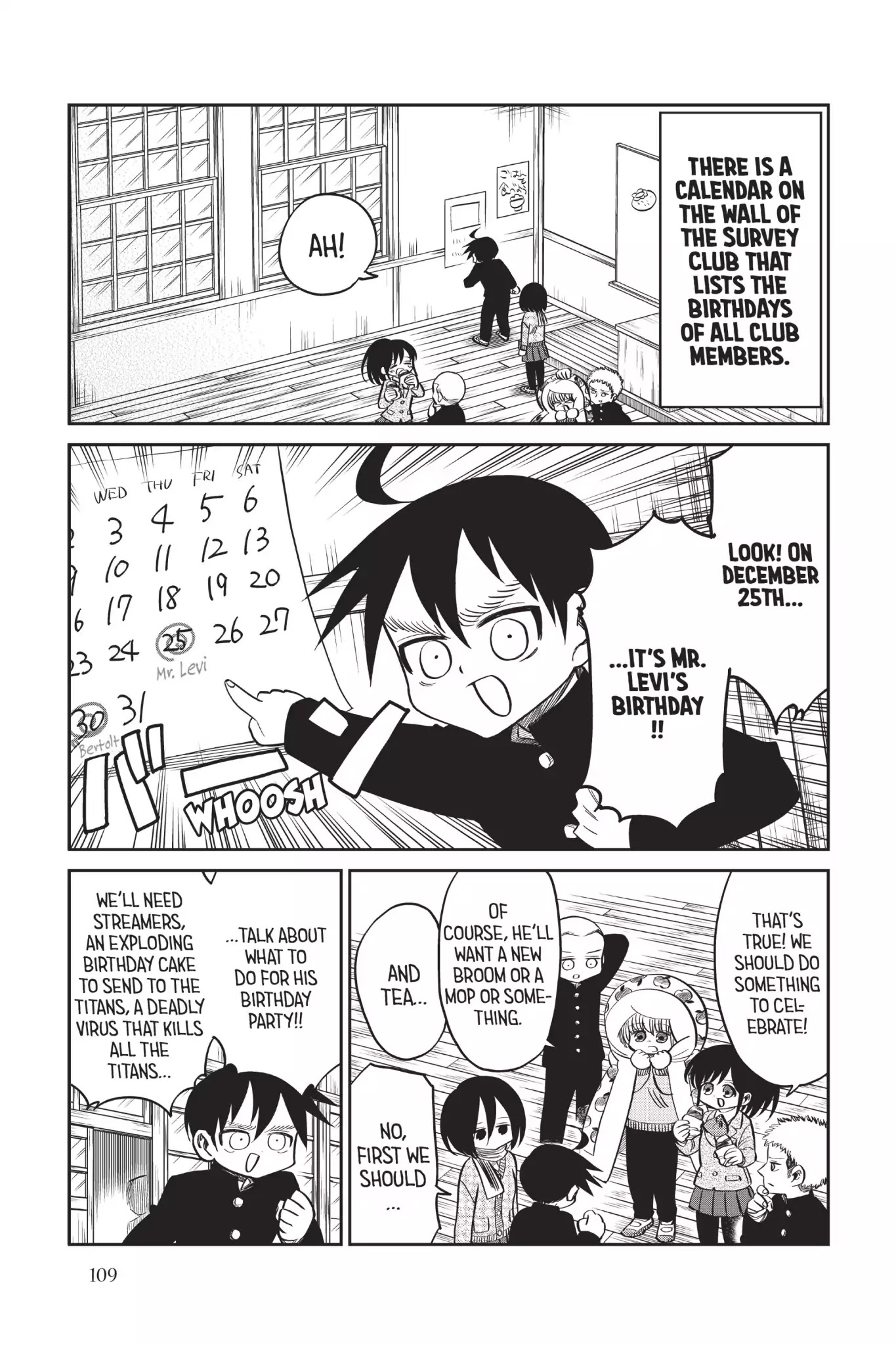 Attack on Titan: Junior High Chapter 51 page 1 - Chapter 51: Vol.4 51th Period: Only Comes Once A Year