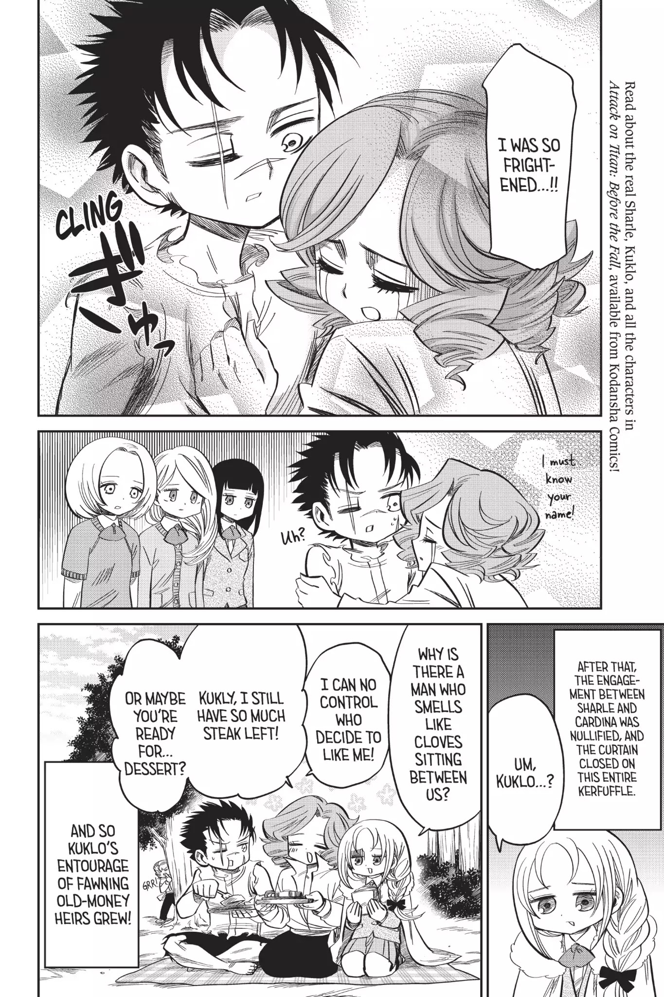 Attack on Titan: Junior High Chapter 52.5 page 12 - Vol.4 Special Edition: The Town Knows Him As A Ladies Man
