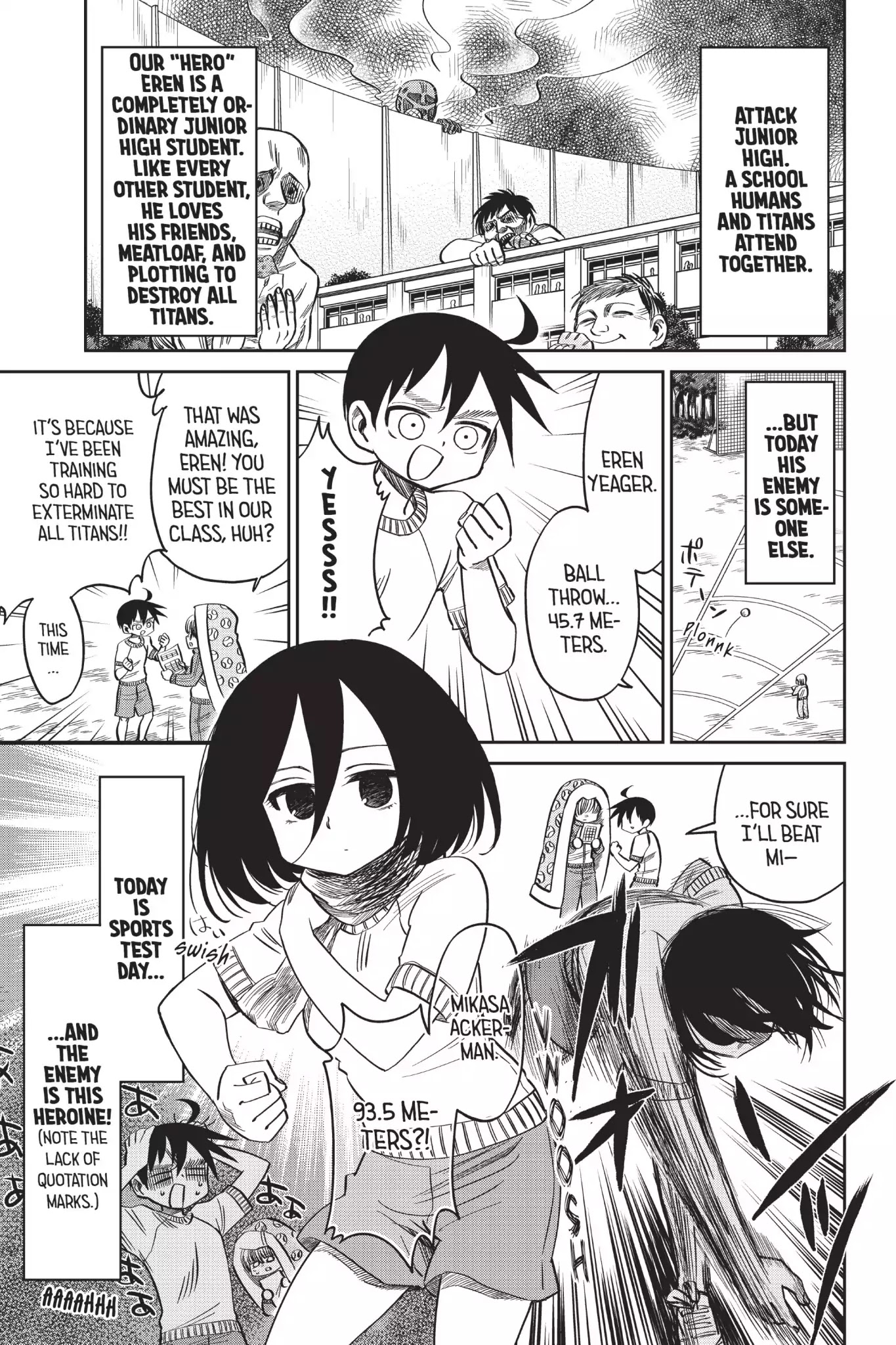 Attack on Titan: Junior High Chapter 52.6 page 3 - Vol.4 Special Episode: Sports Test Of Fear